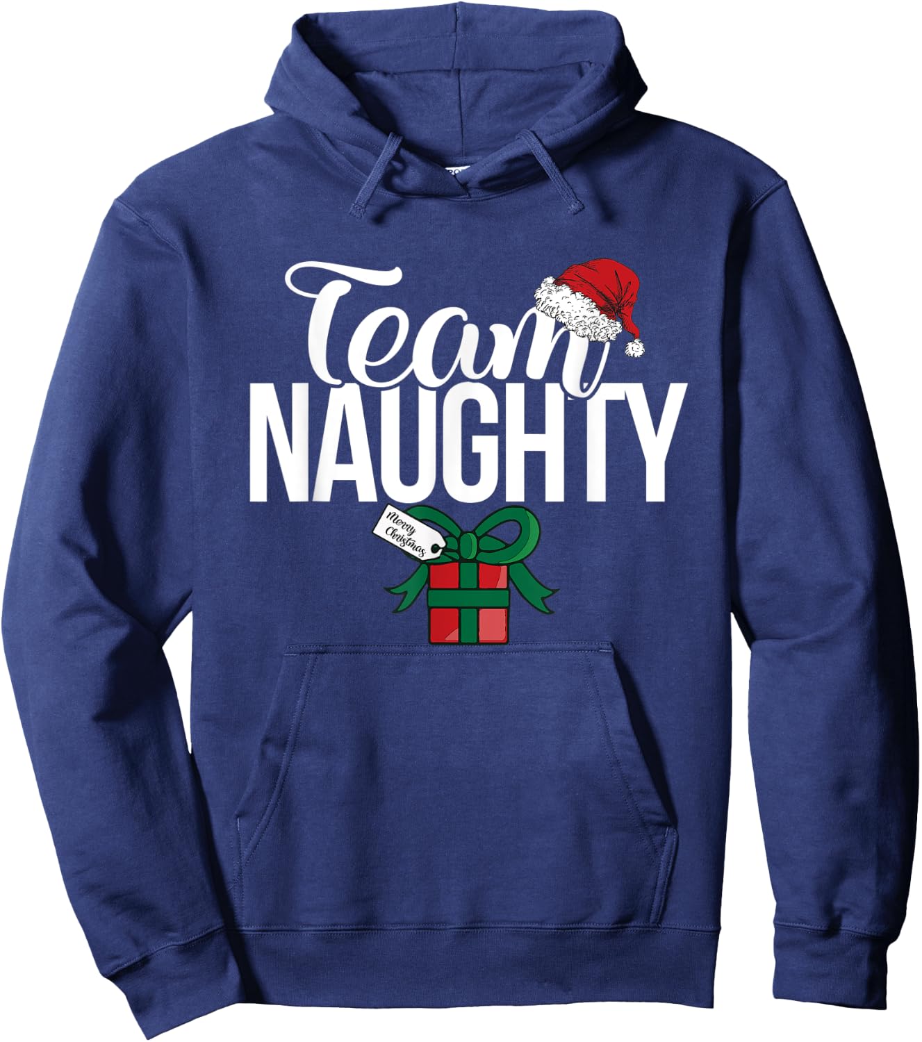 Team Naughty Couple Matching Team Nice Hoodie - Hoodie | Navy