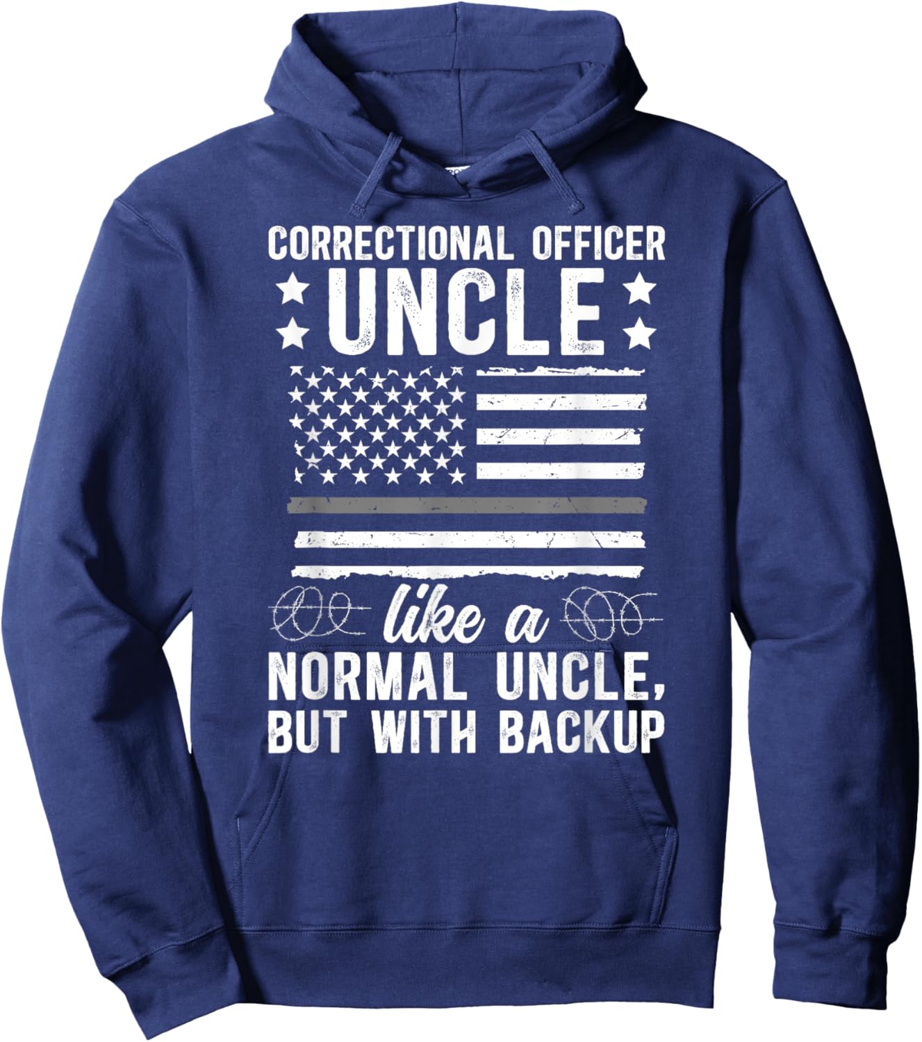 Proud Corrections Uncle Of A Correctional Officer Uncle Hoodie - Hoodie | Navy