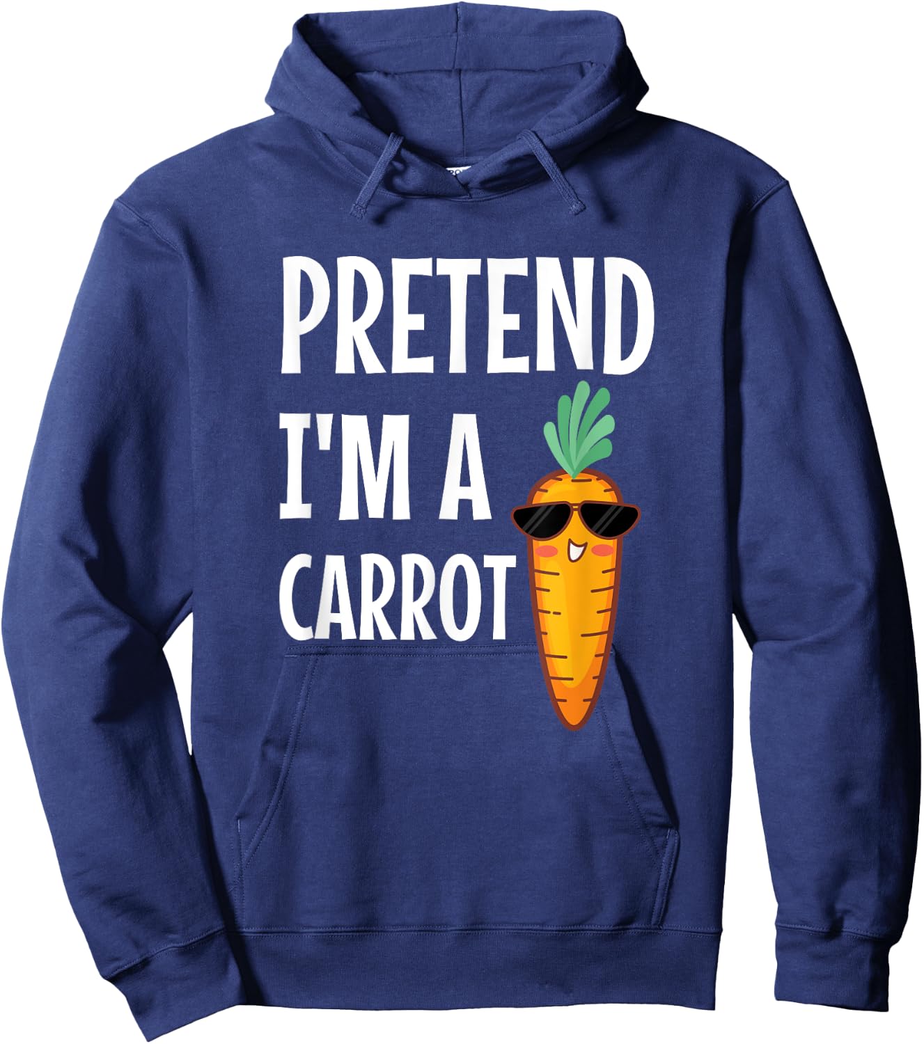 Pretend I'm A Carrot Easy DIY Halloween Costume Hoodie - Hoodie | Navy