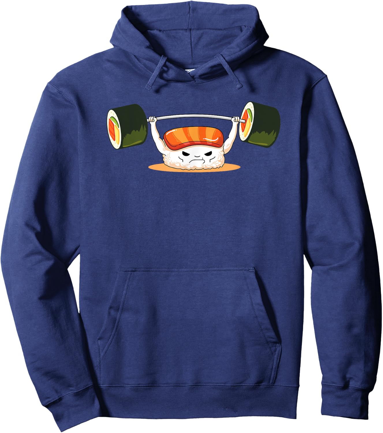 Funny Sushi Weight Lifting I Love Sushi Rolls Gym Fitness Hoodie - Hoodie | Navy