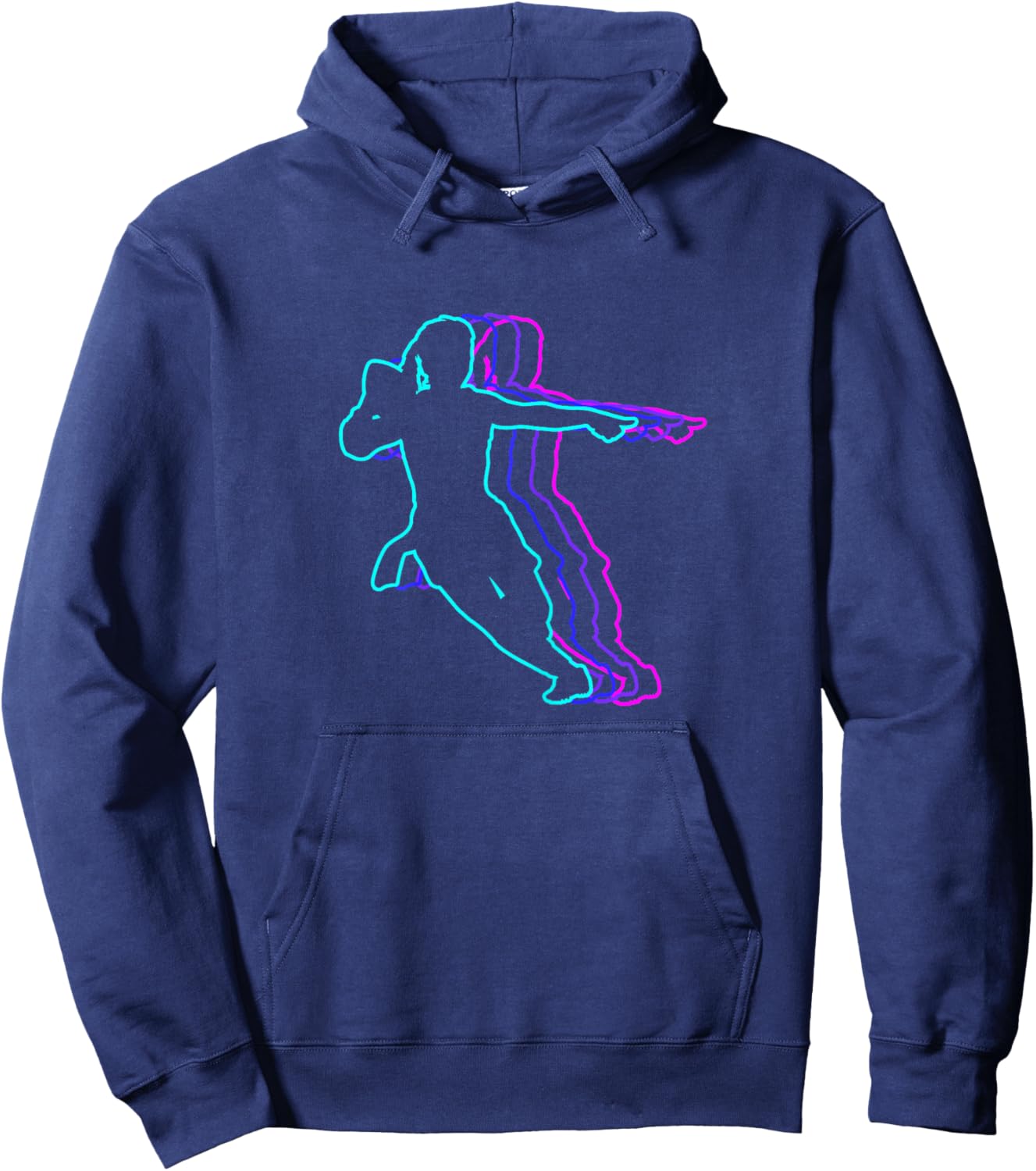 Vintage Retro Classic Girls Flag Football Hoodie - Hoodie | Navy