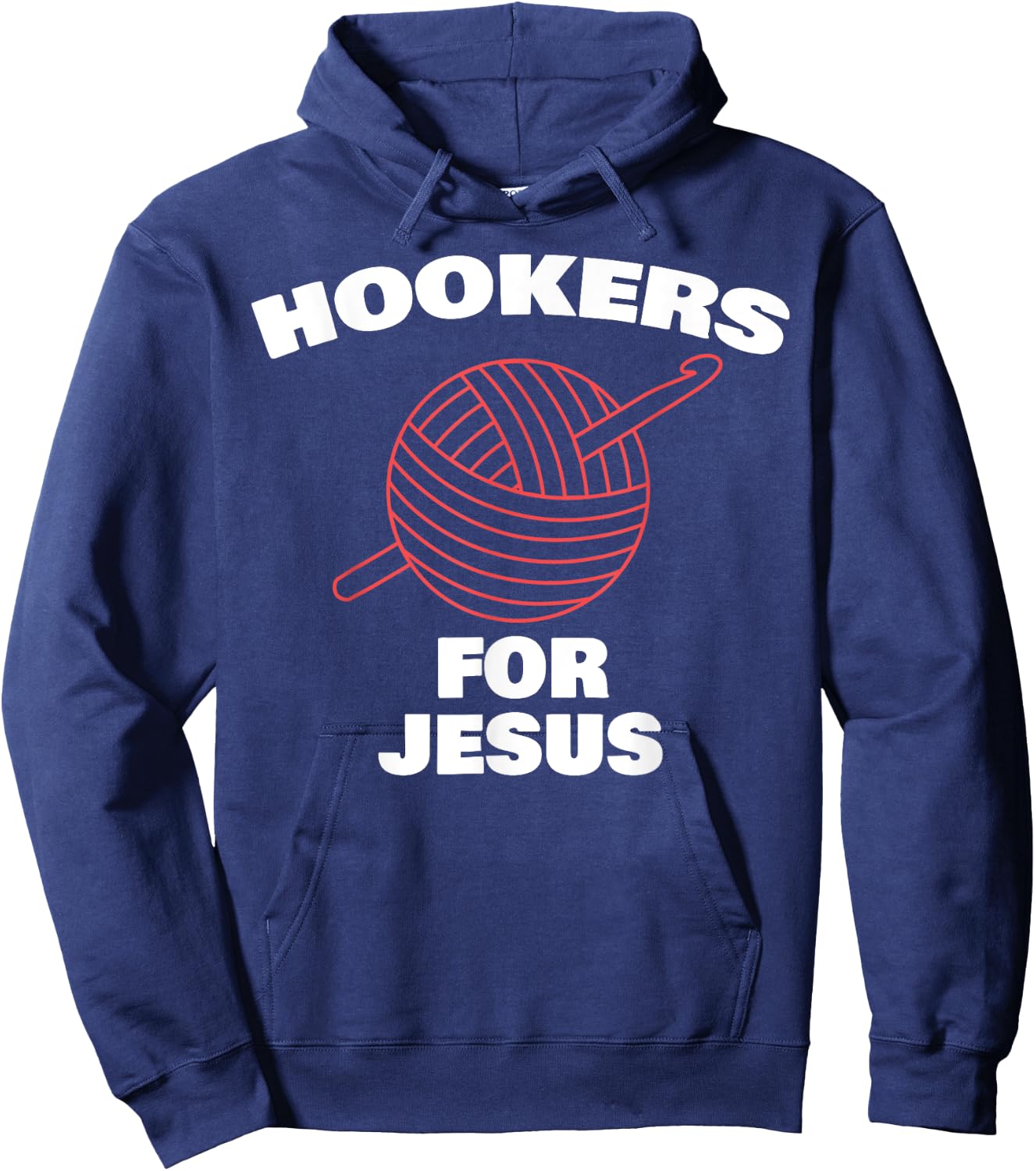 Funny Hookers For Jesus Crochet Designer Hoodie - Hoodie | Navy