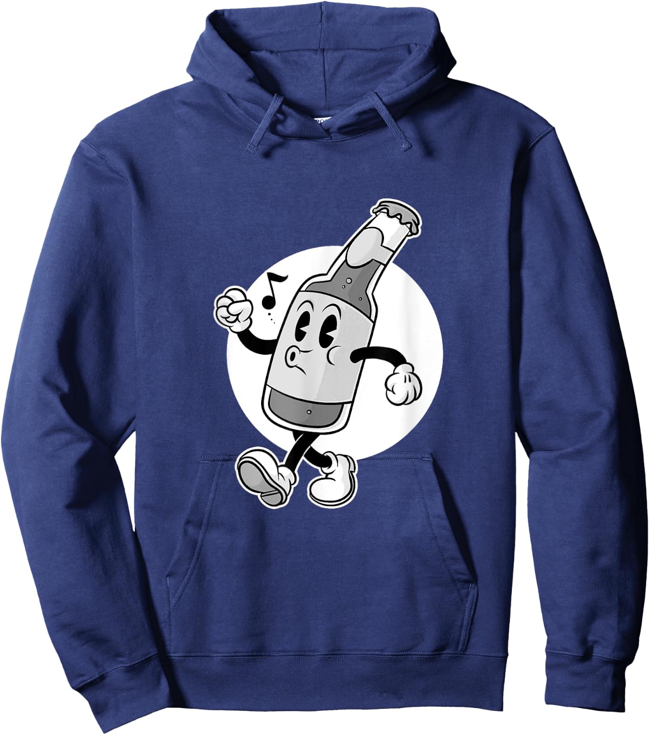 Retro Rubber Hose 20s Old Cartoons style Vintage.beer bottle Hoodie - Hoodie | Navy