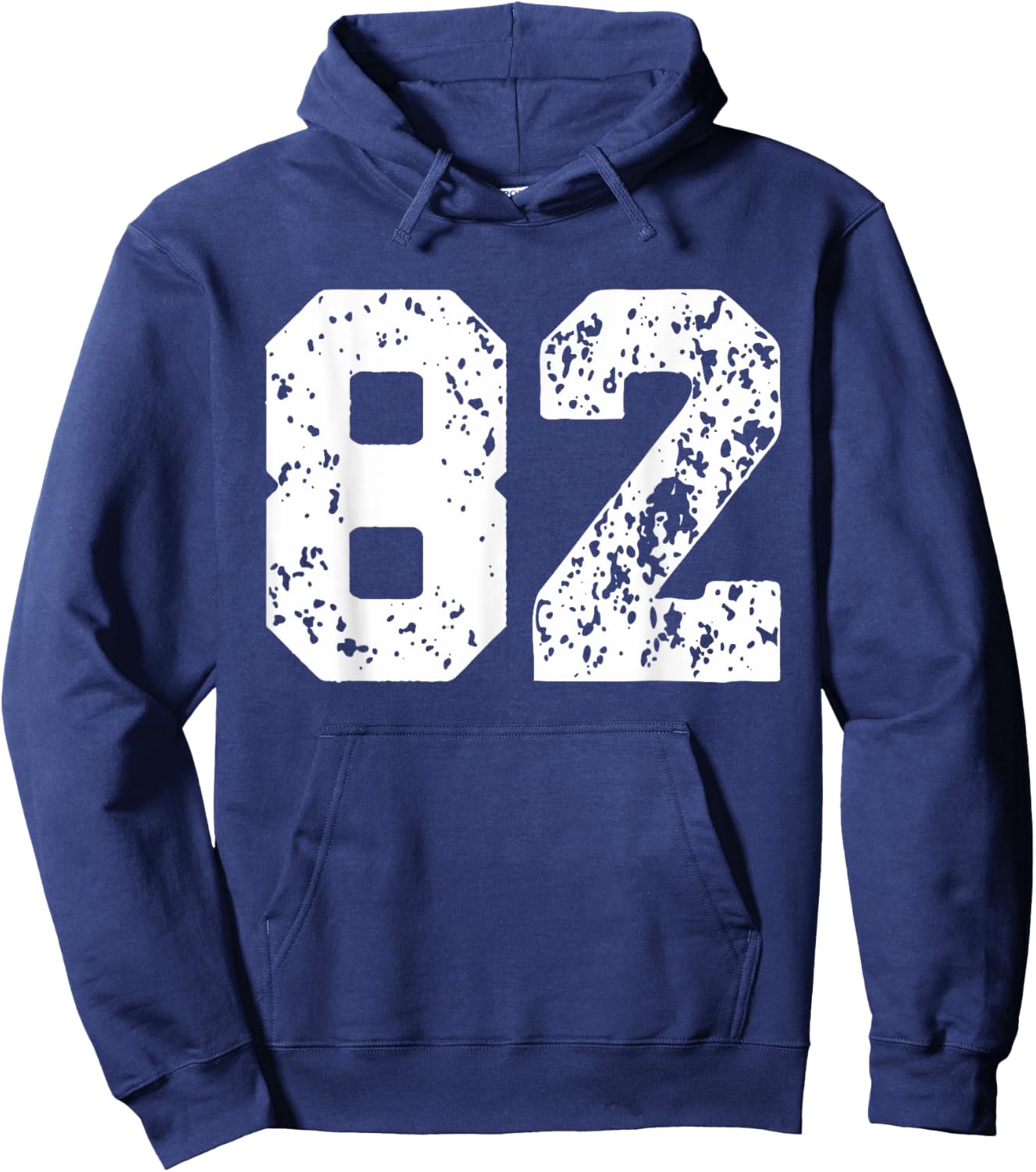Number 82 White Best Classic College Style Birthday Funny Hoodie - Hoodie | Navy