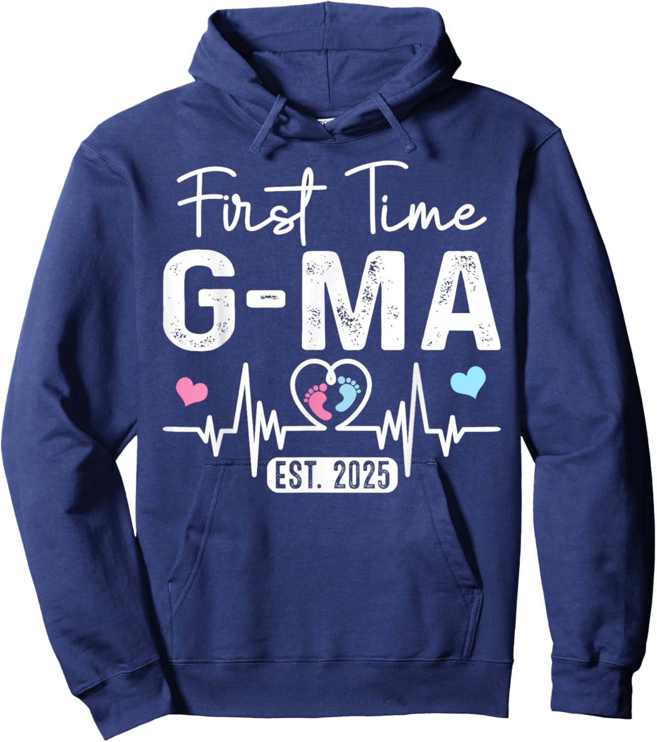 Vintage First Time G-Ma Est. 2025 New G-Ma Hoodie - Hoodie | Navy