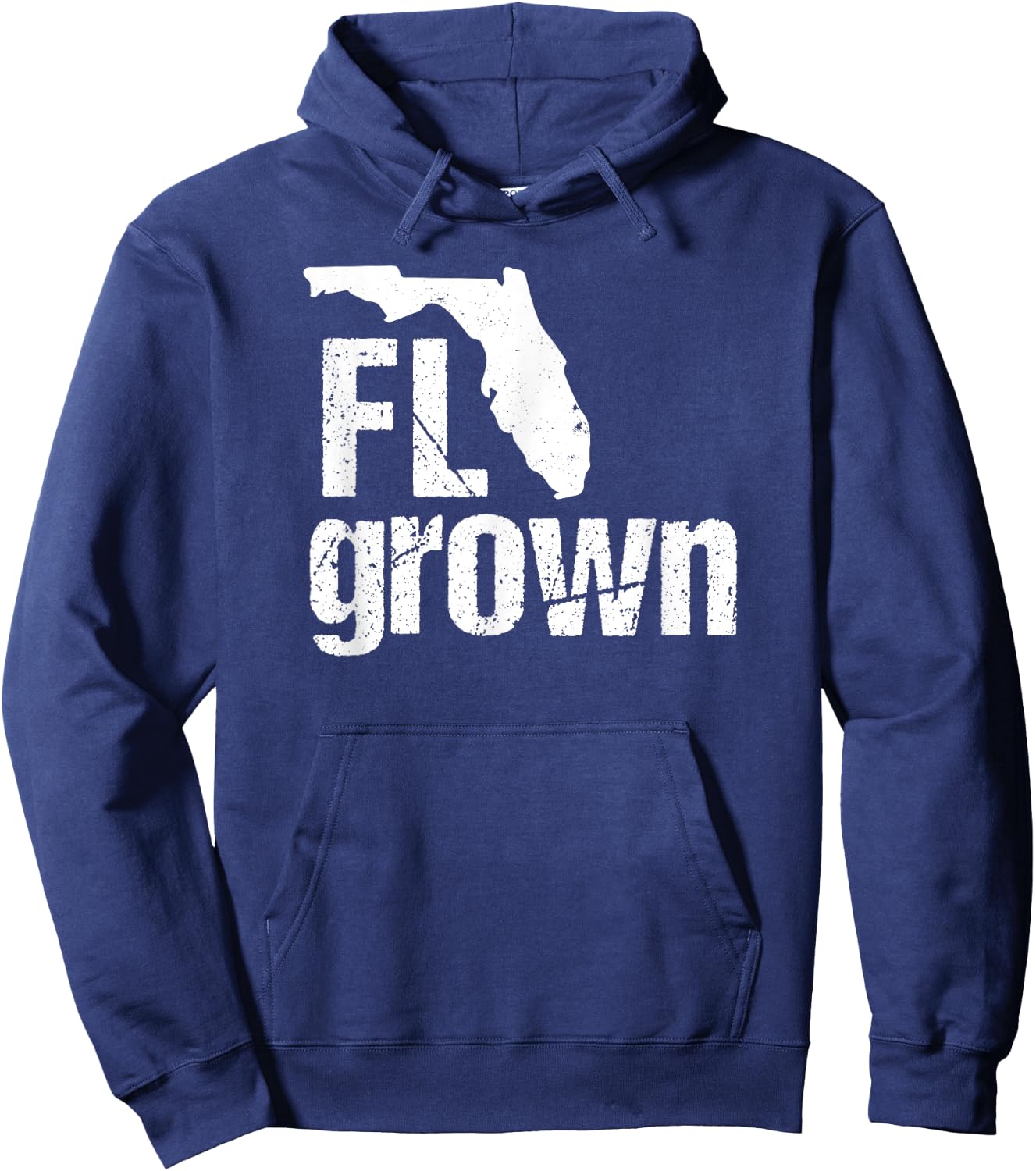 Florida Grown FL Home State Shirt Distressed Gift Hoodie - Hoodie | Navy