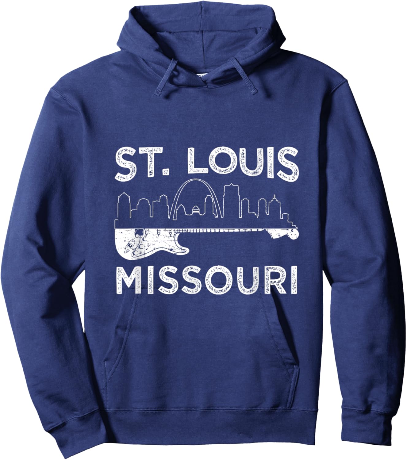 Souvenir St Louis Guitar Music Missouri St. Louis Hoodie - Hoodie | Navy