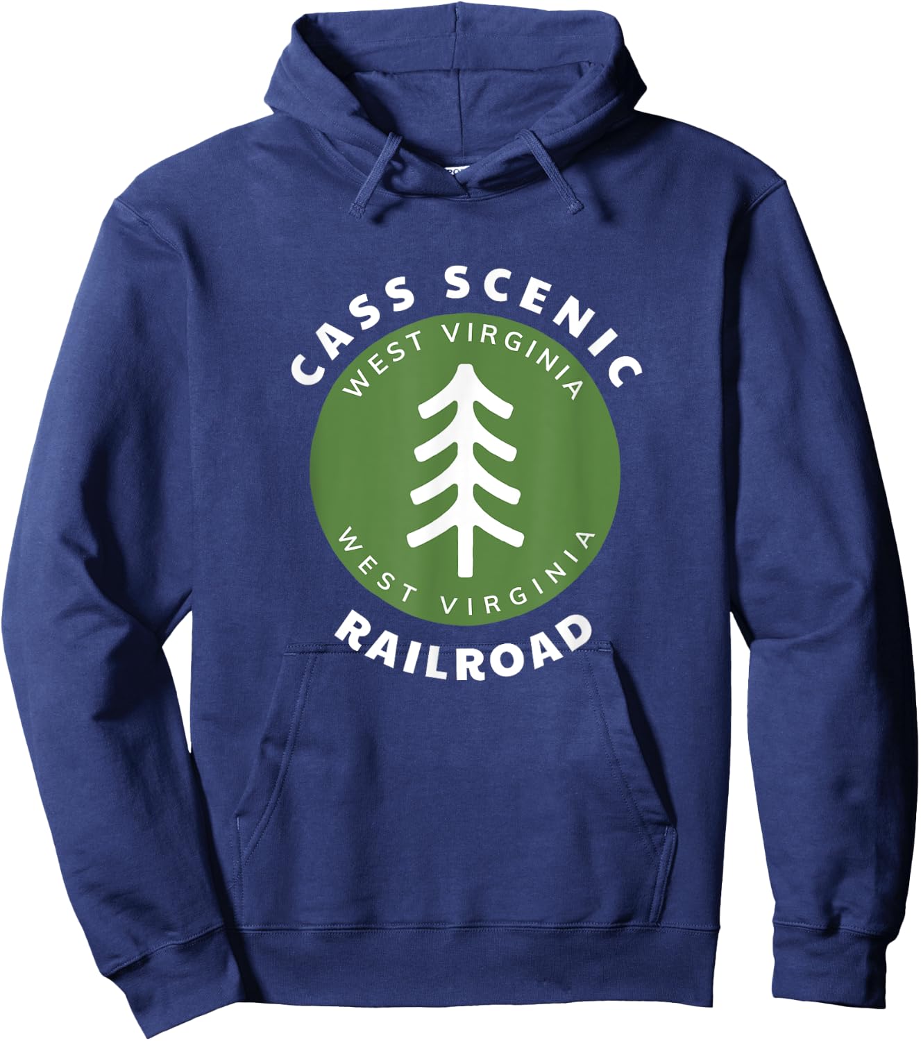 Cass Scenic Railroad State Park West Virginia Souvenir WV Hoodie - Hoodie | Navy