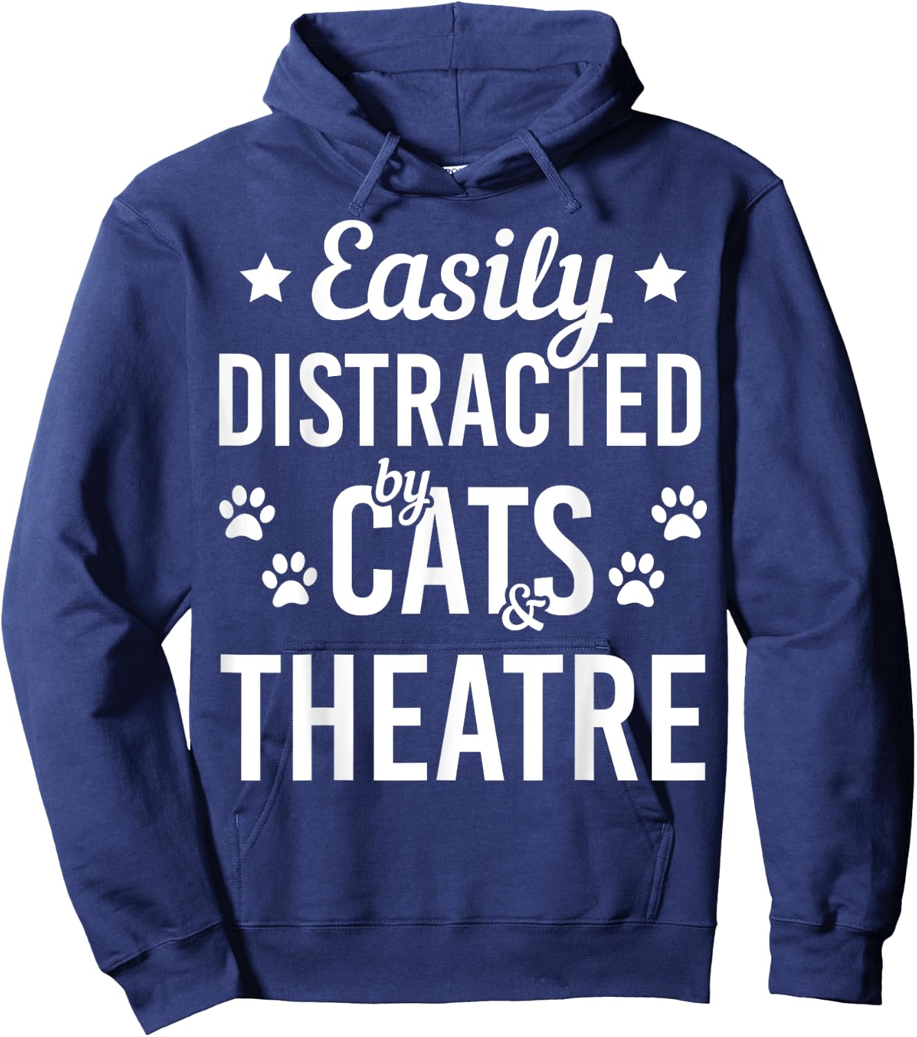 Cat Lover Theatre Lover Cats And Theatre Acting Funny Cat Men Women Girls Kids Hoodie - Hoodie | Navy