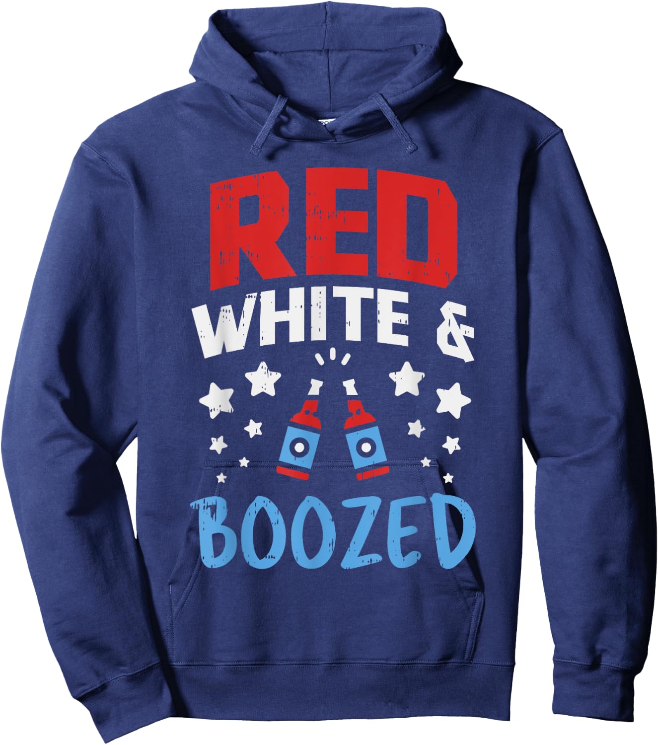 Red White Boozed Funny Beer 4th Of July Party Drinking Team Hoodie - Hoodie | Navy