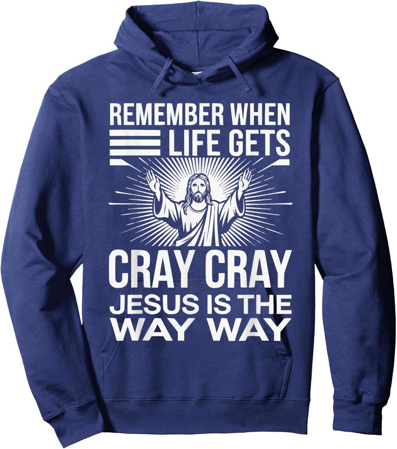 Funny Jesus Christ Religious Christian Believer Christianity Hoodie - Hoodie | Navy