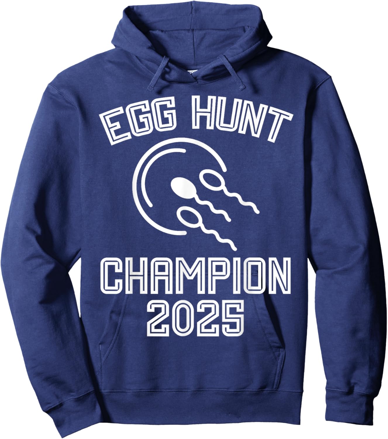 Egg Hunt Champion 2025 Funny First Time Dad Pregnancy Reveal Hoodie - Hoodie | Navy