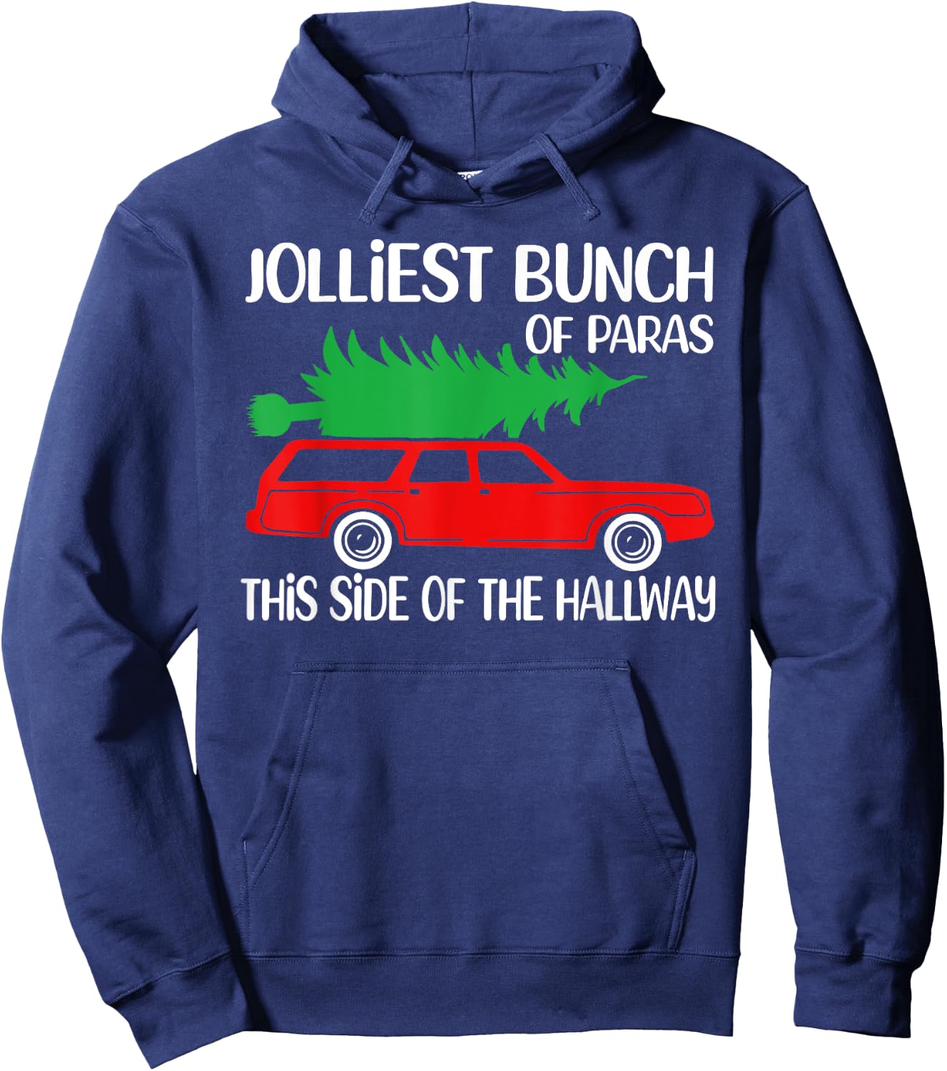 Jolliest Bunch Of Paras This Side Of The Hallway X-mas Hoodie - Hoodie | Navy