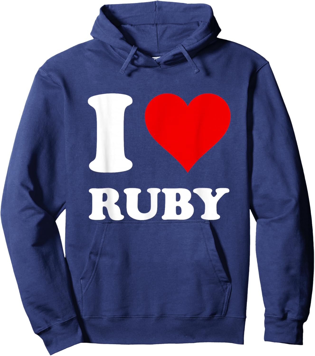 Red Heart I Love Ruby Hoodie - Hoodie | Navy