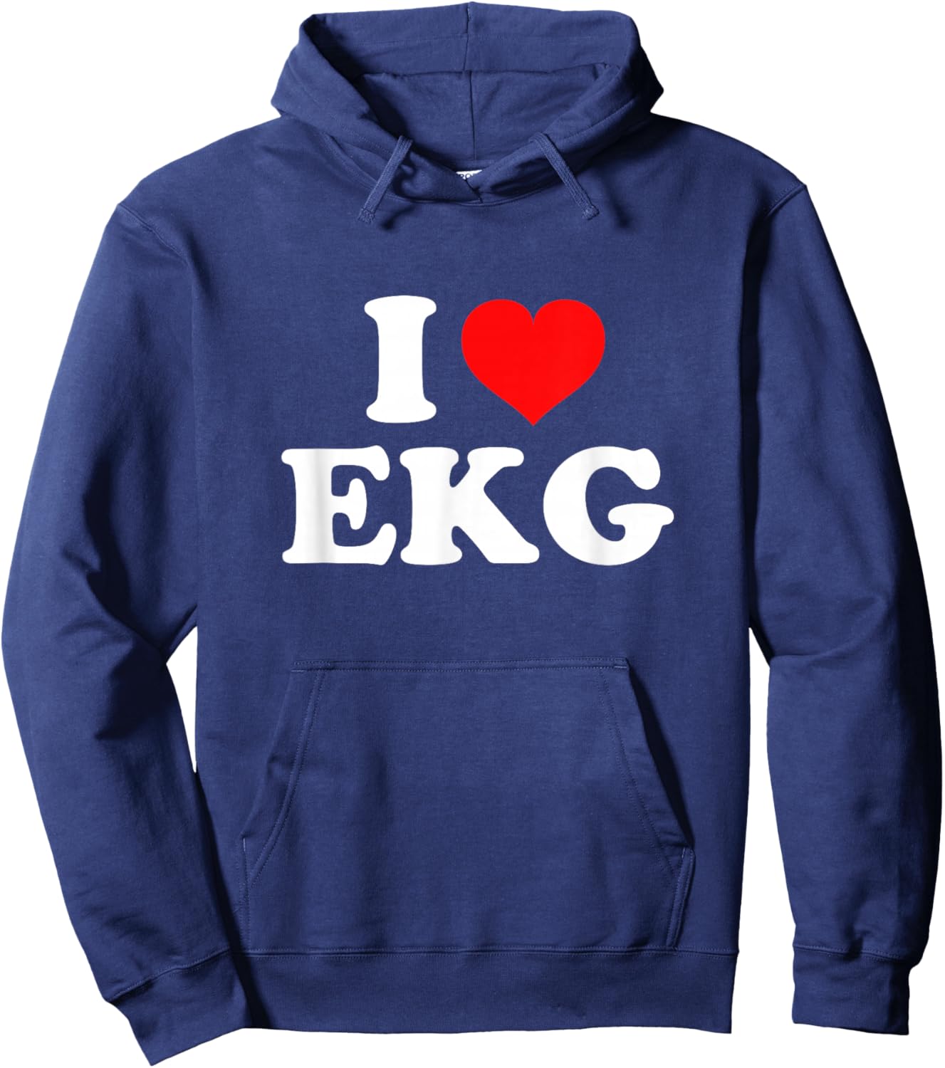 I Love EKG Hoodie - Hoodie | Navy