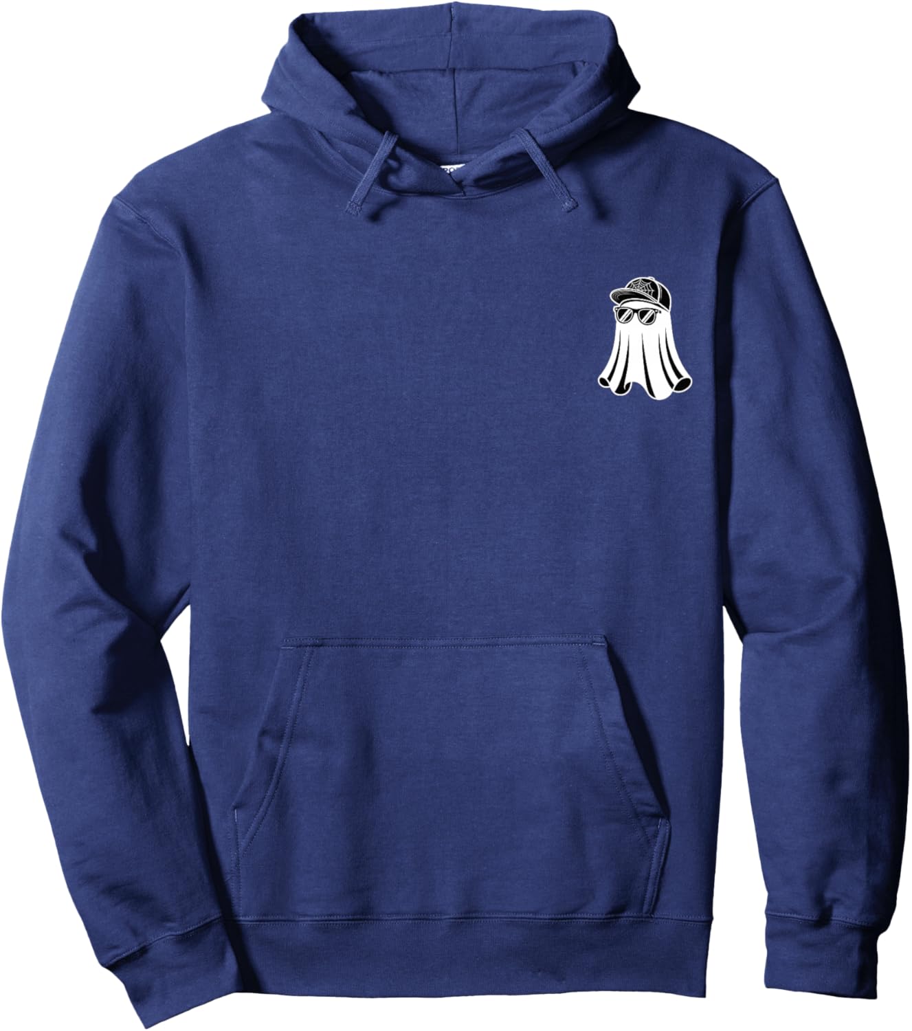 Spooky Cool Ghost Graphic Halloween Costumes Boys Hoodie - Hoodie | Navy