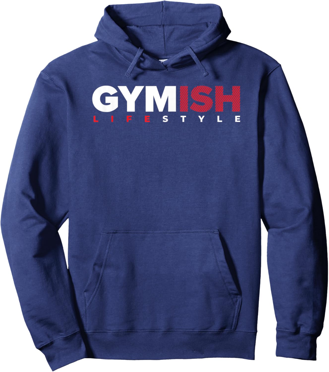Gymish Lifestyle Weight Lifting Gym Men's Funny Workout Hoodie - Hoodie | Navy