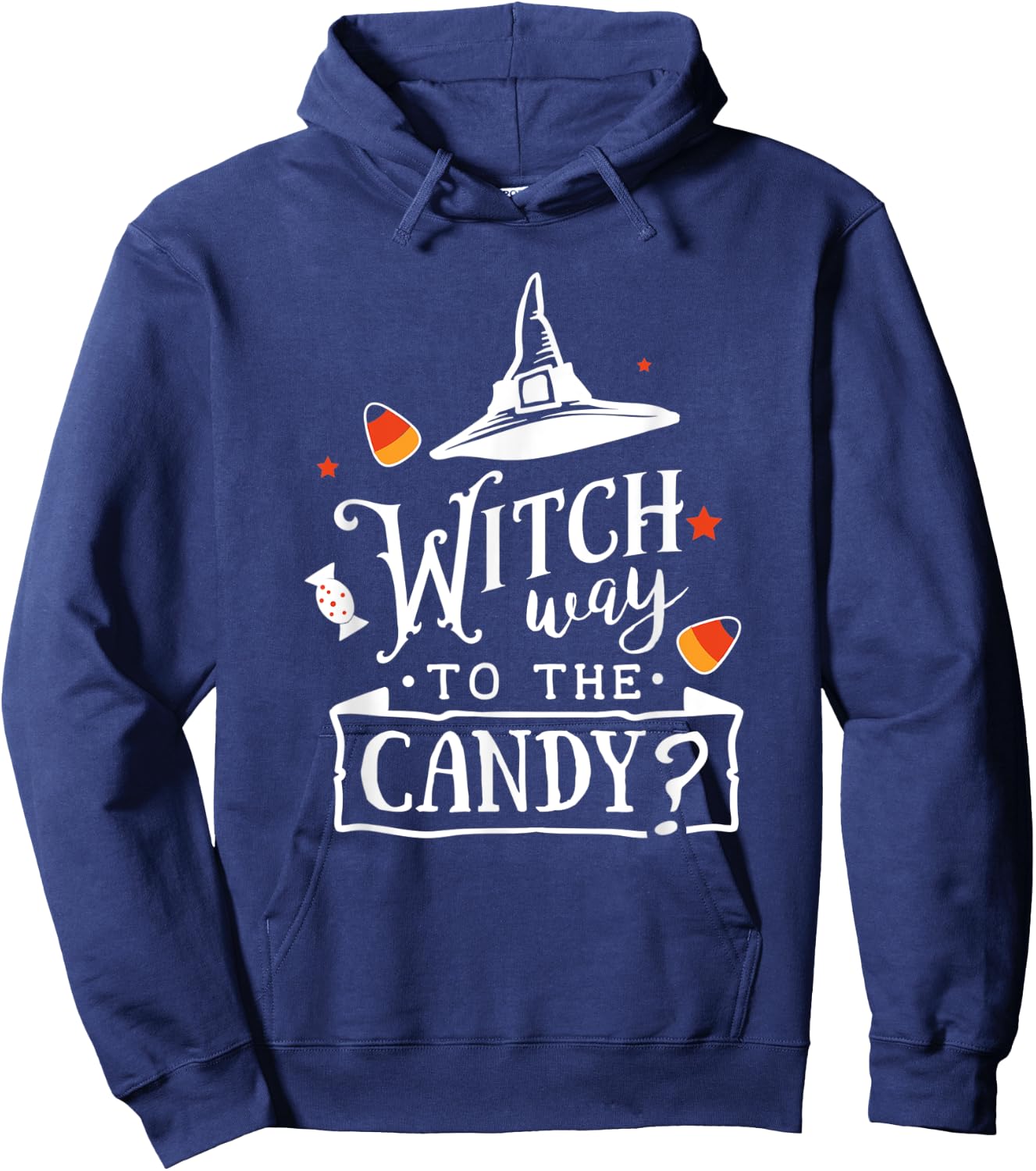 Witch Way To The Candy Halloween Hoodie - Hoodie | Navy