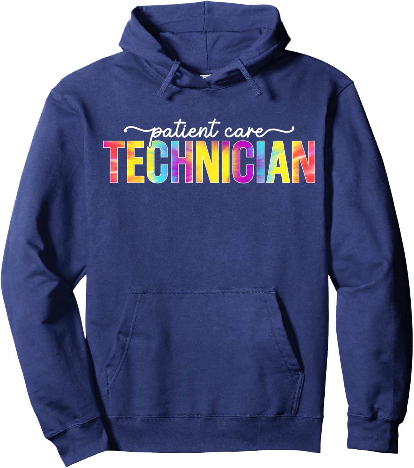 Patient Care Technician PCT Patient Care Tech Tie Dye Hoodie - Hoodie | Navy