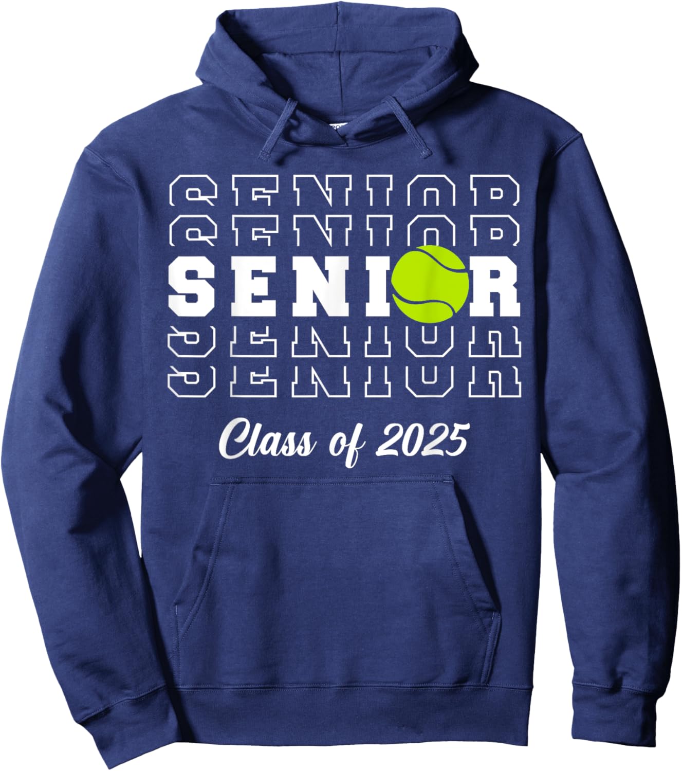 Class Of 2025 Tennis Senior Graduation Graduate Men Women Hoodie - Hoodie | Navy