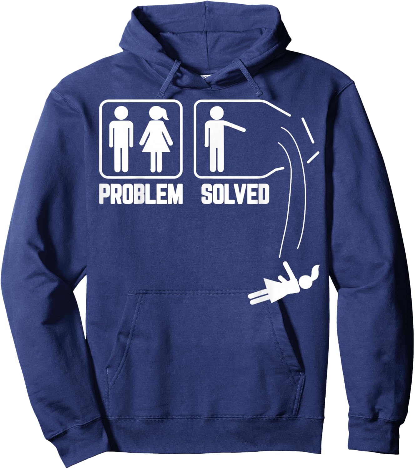 Problem Solved - Funny Divorce Party Divorcee Men Gifts Hoodie - Hoodie | Navy
