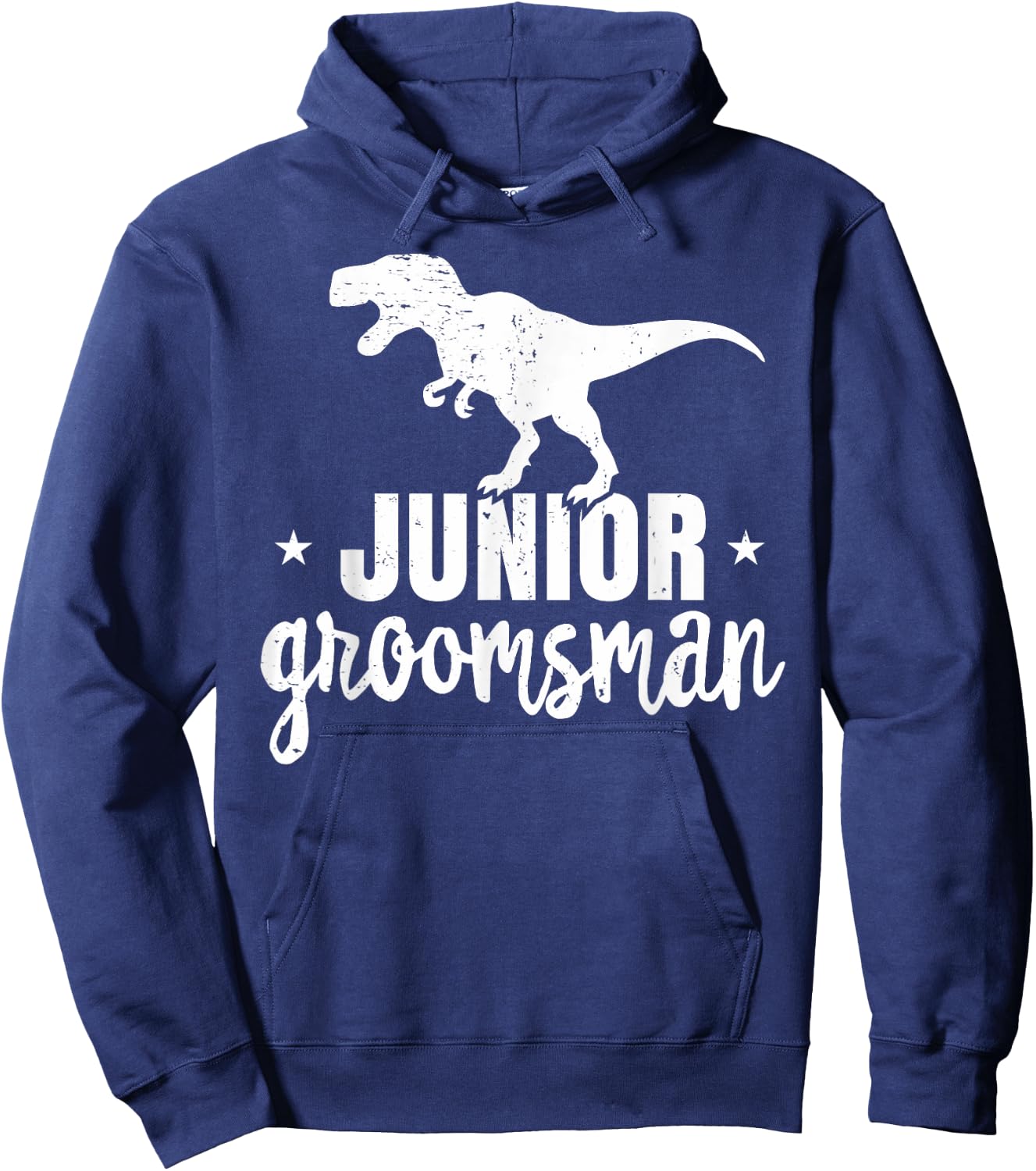 Kids T-Rex Junior Groomsman Dinosaur Wedding Party Gift Hoodie - Hoodie | Navy