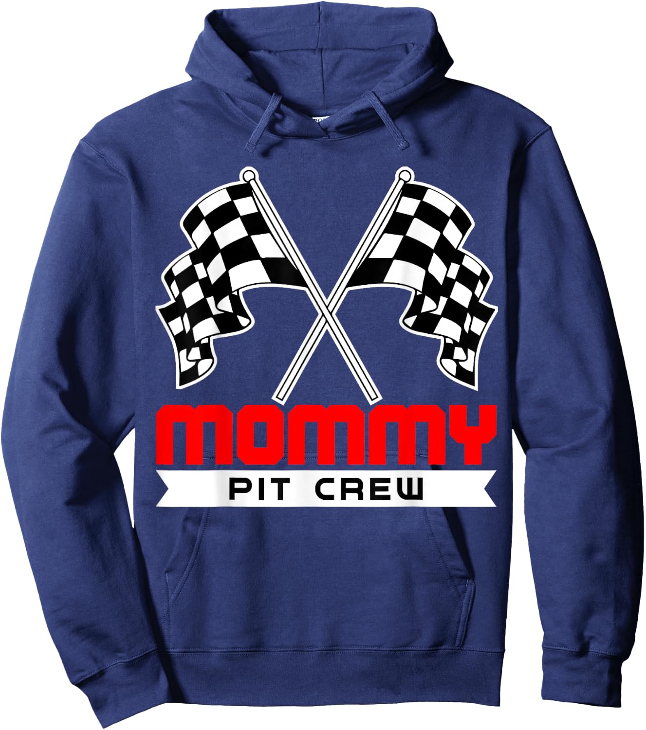 Pit Mom Crew Funny Mommy Racing Race Car Costume Women Gifts Hoodie - Hoodie | Navy