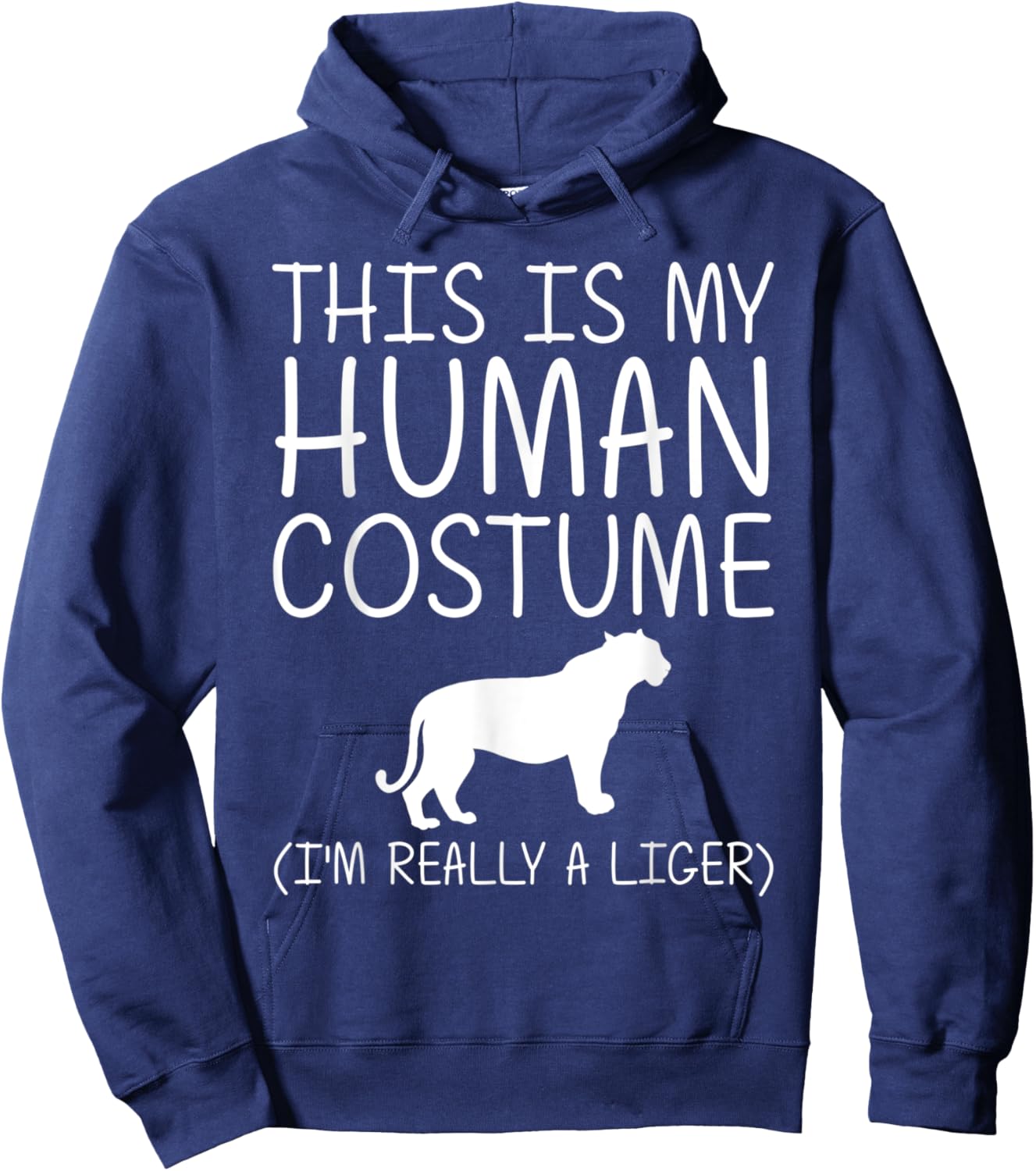 Liger Easy Halloween Human Costume Tigon Animal DIY Gift Hoodie - Hoodie | Navy