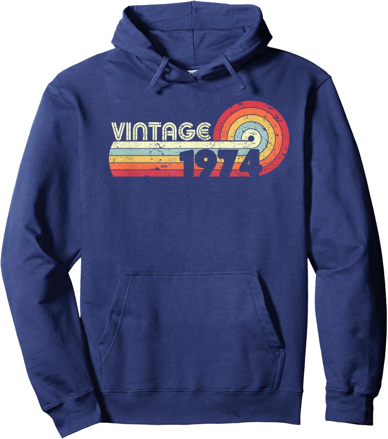 1974 Vintage Shirt, Birthday Gift . Retro Style Hoodie - Hoodie | Navy