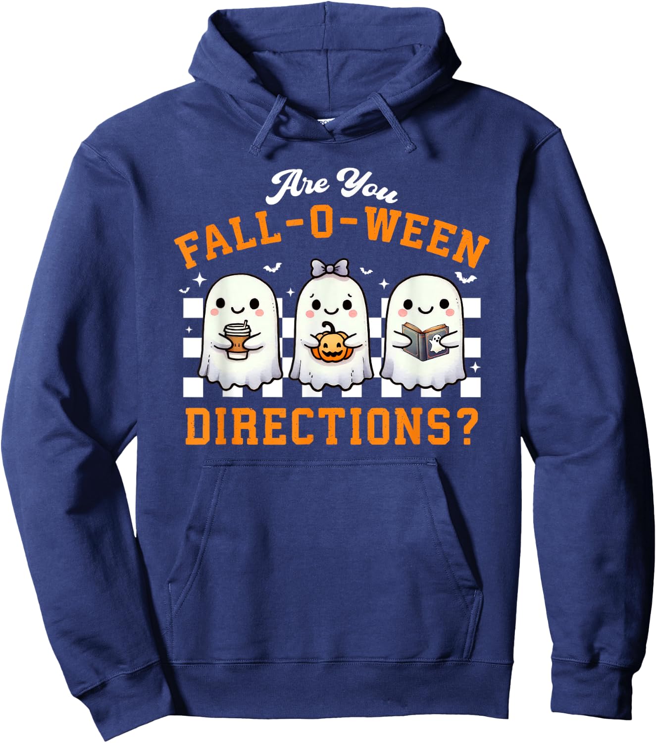 Are You Fall-O-Ween Directions Ghost Christian Halloween Hoodie - Hoodie | Navy