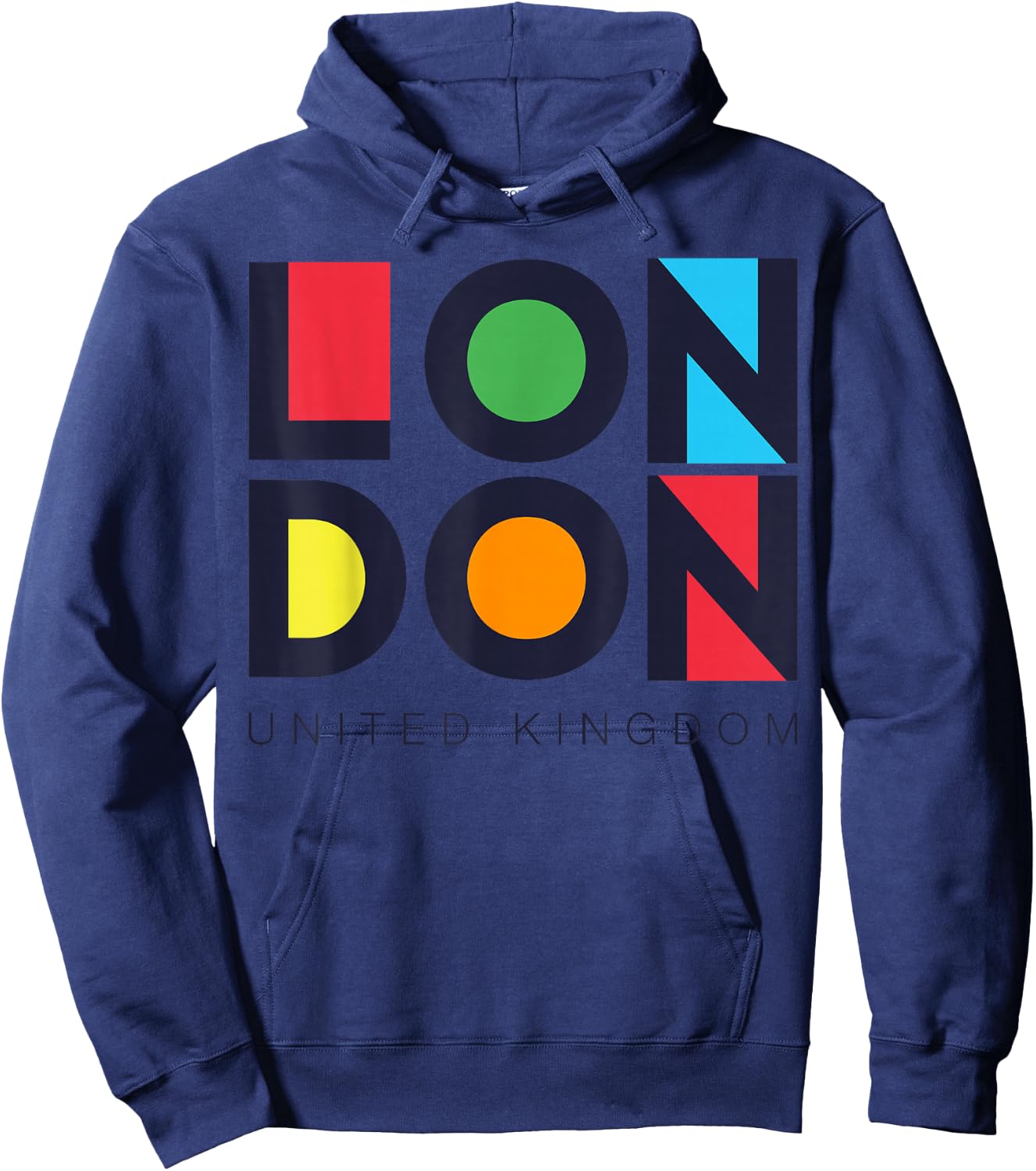 London Fashion Graphic T Shirts, I Love London Vibes, London Hoodie - Hoodie | Navy