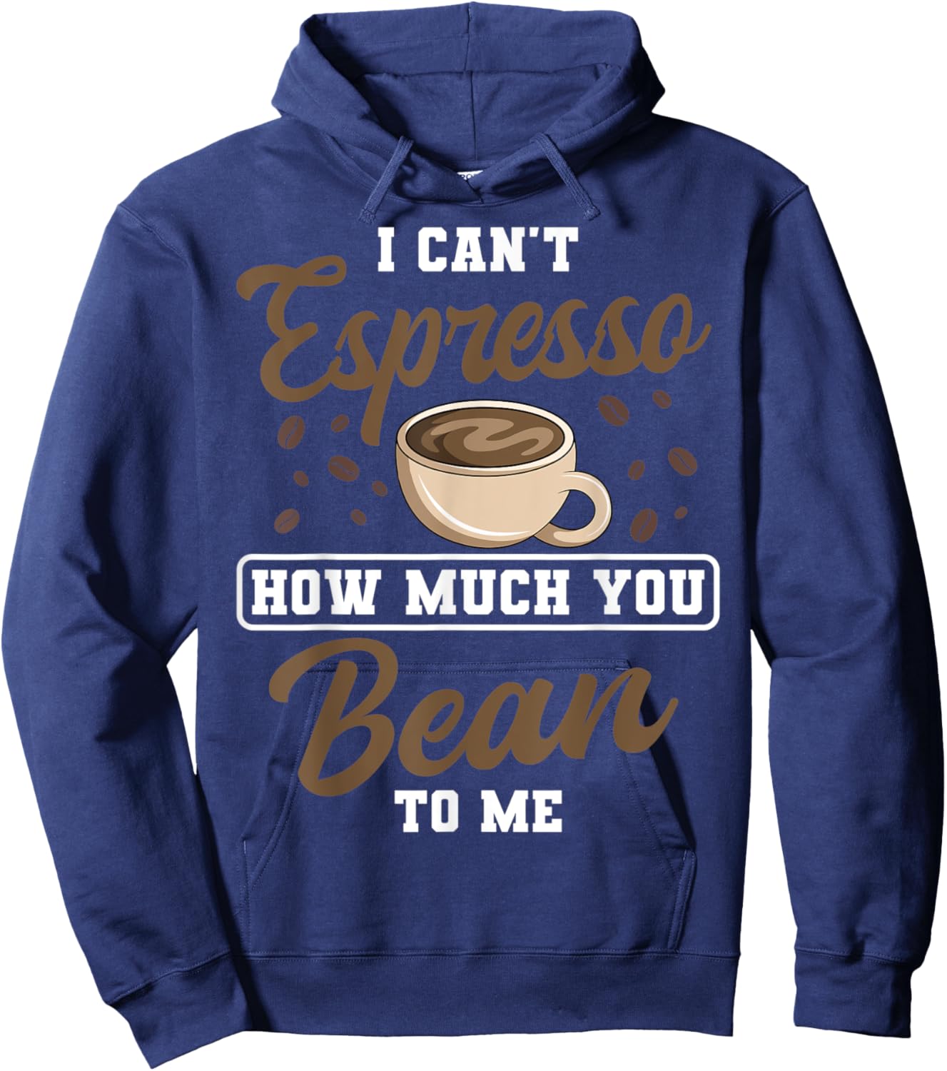 Espresso Coffee Bean Brewing Decaf Caffeine Lover Barista Hoodie - Hoodie | Navy