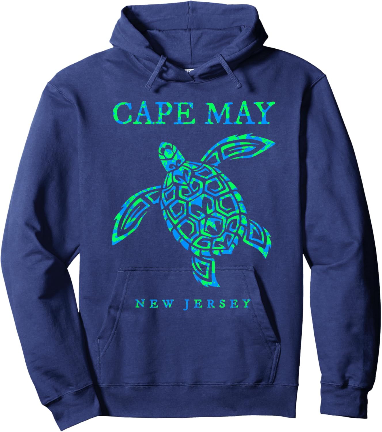 Cape May New Jersey NJ Sea Turtle Boys Girls Toddler Hoodie - Hoodie | Navy