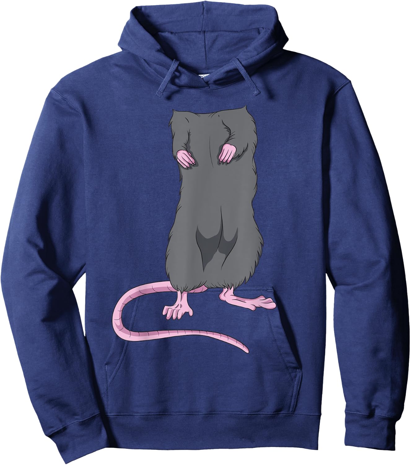 Funny Mouse Headless Halloween Rat Body Easy Costume Outfit Hoodie - Hoodie | Navy
