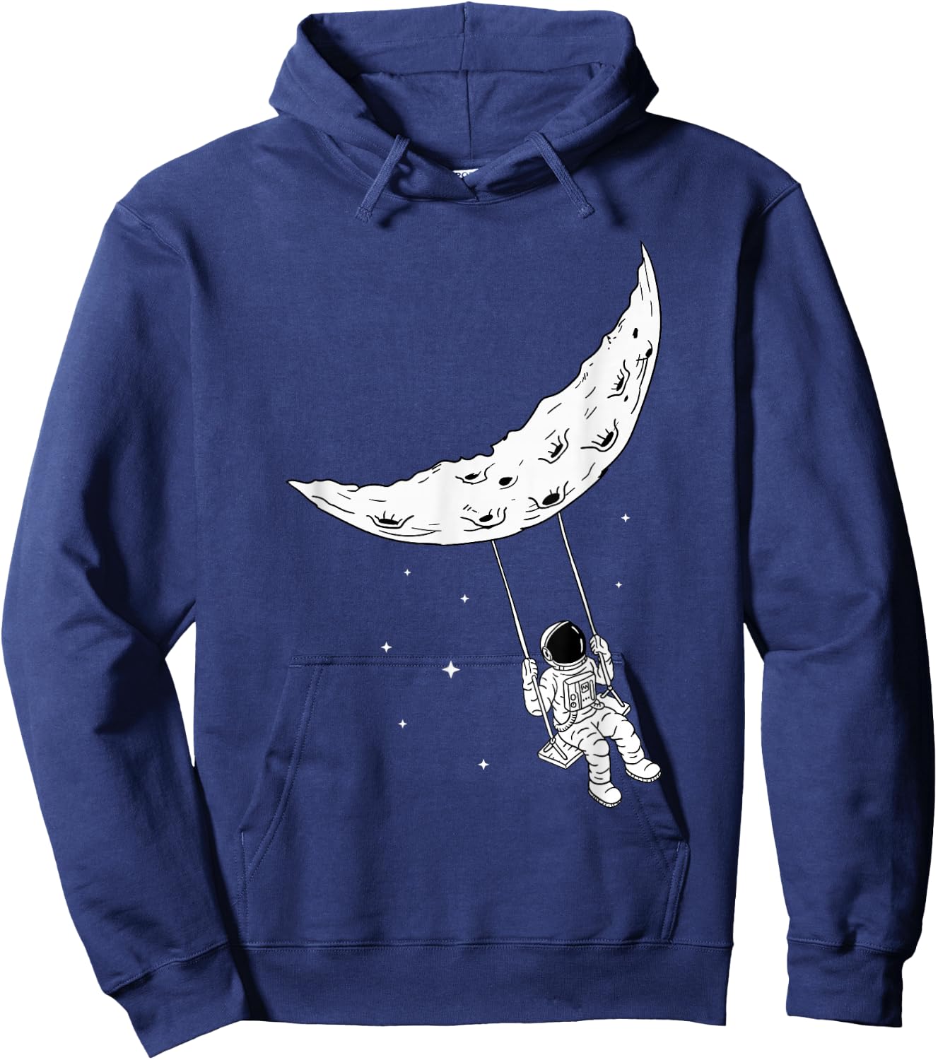 Moon Swing Man On The Moon - Space Astronomy Astronaut Hoodie - Hoodie | Navy