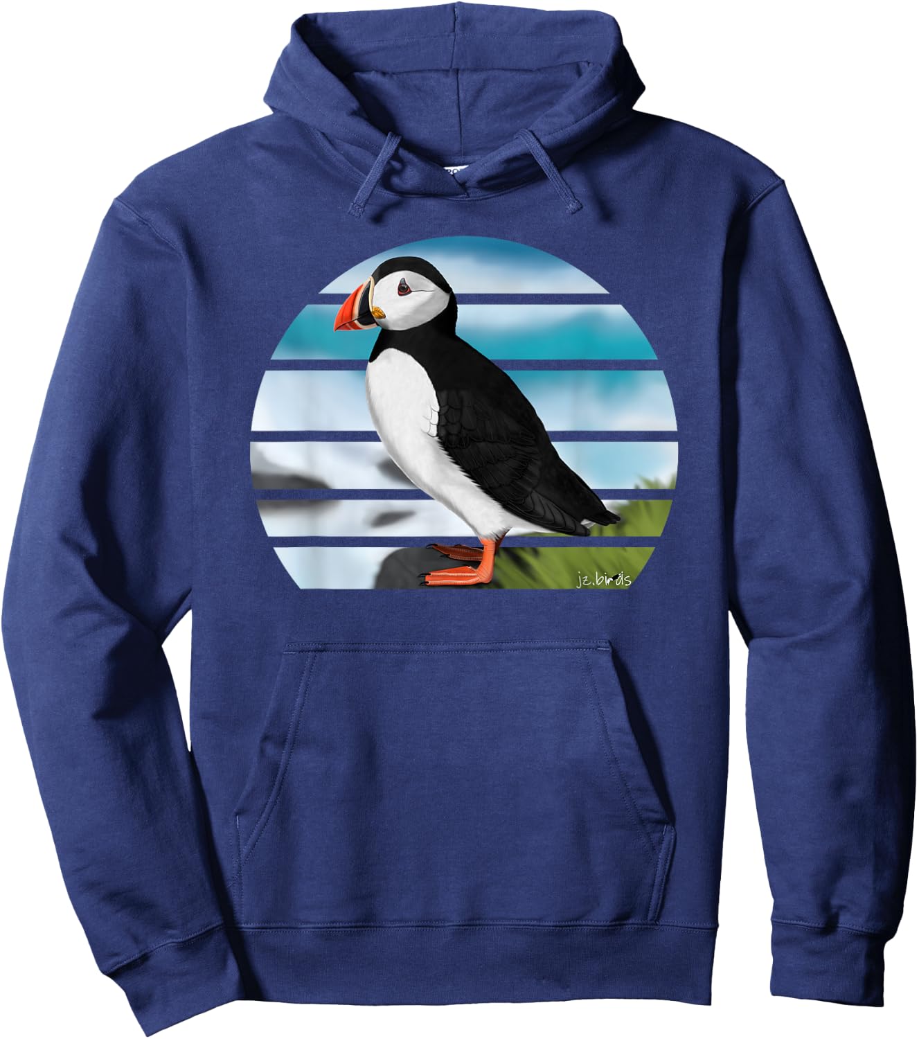 Puffin Bird Birder Ornithologist Biologist Birdwatcher Hoodie - Hoodie | Navy