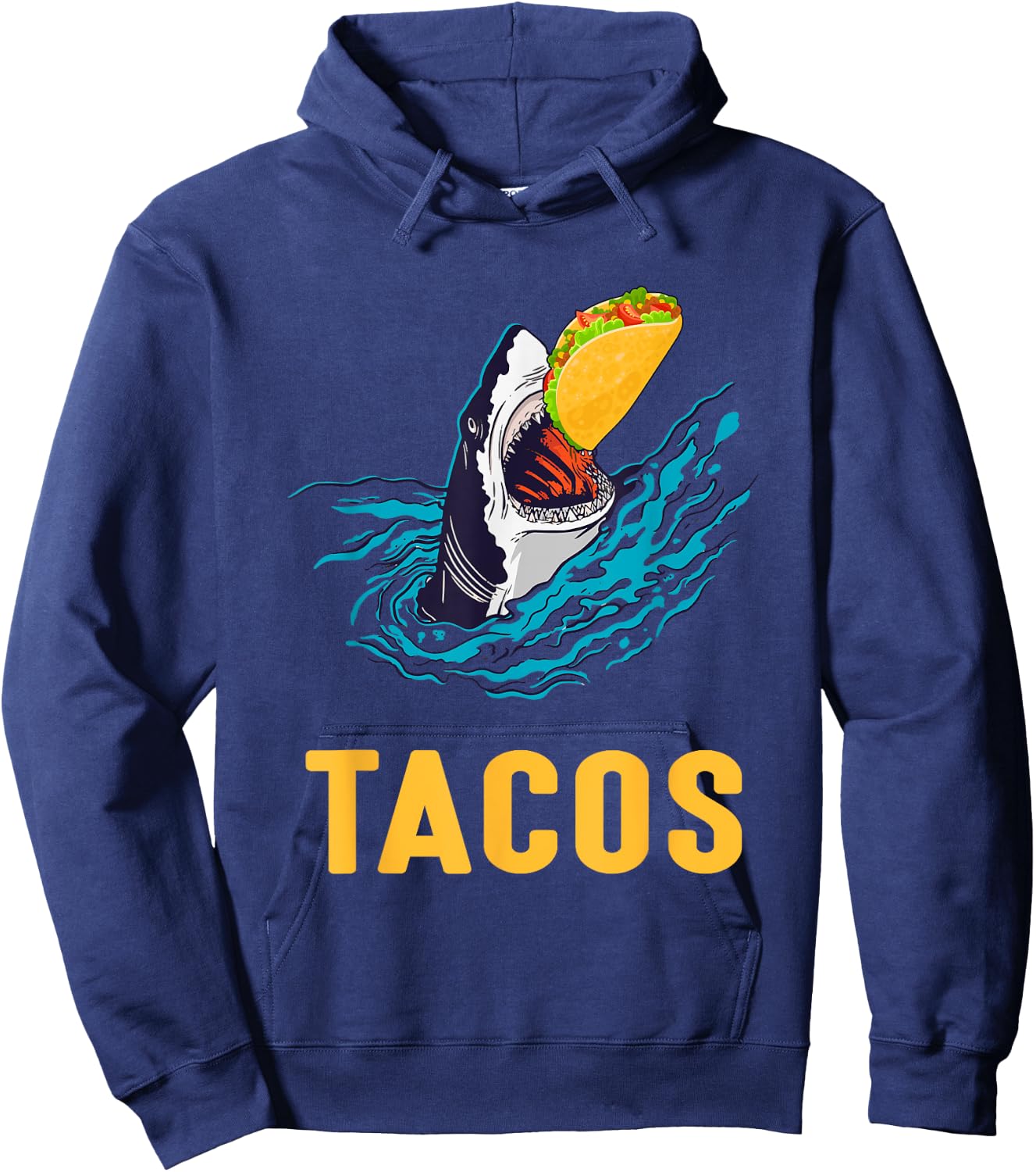 Tacos Shark Jaws Taco Lover Hoodie - Hoodie | Navy