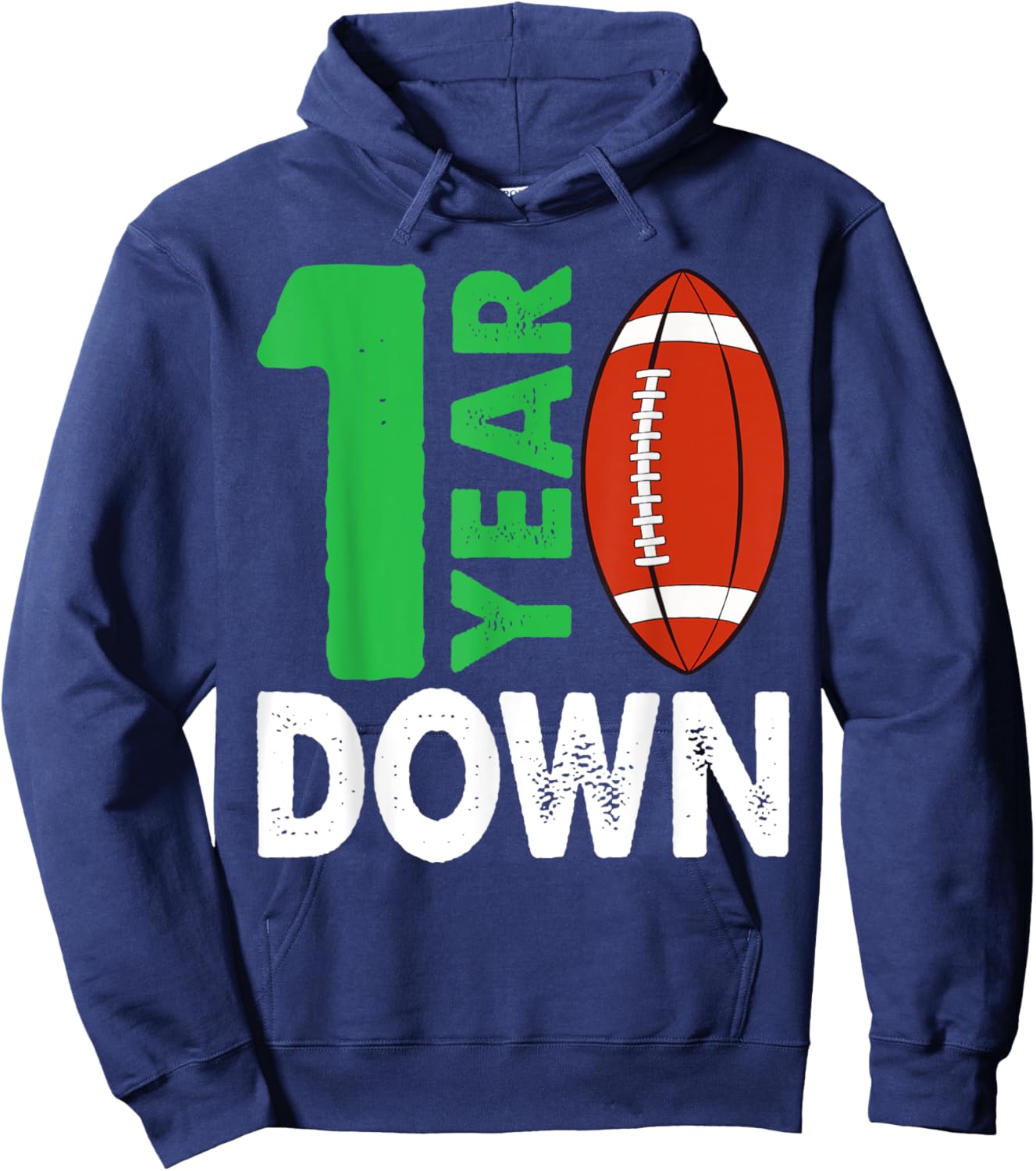 1st Birthday Party Football Boy One Year Old Football Player Hoodie - Hoodie | Navy