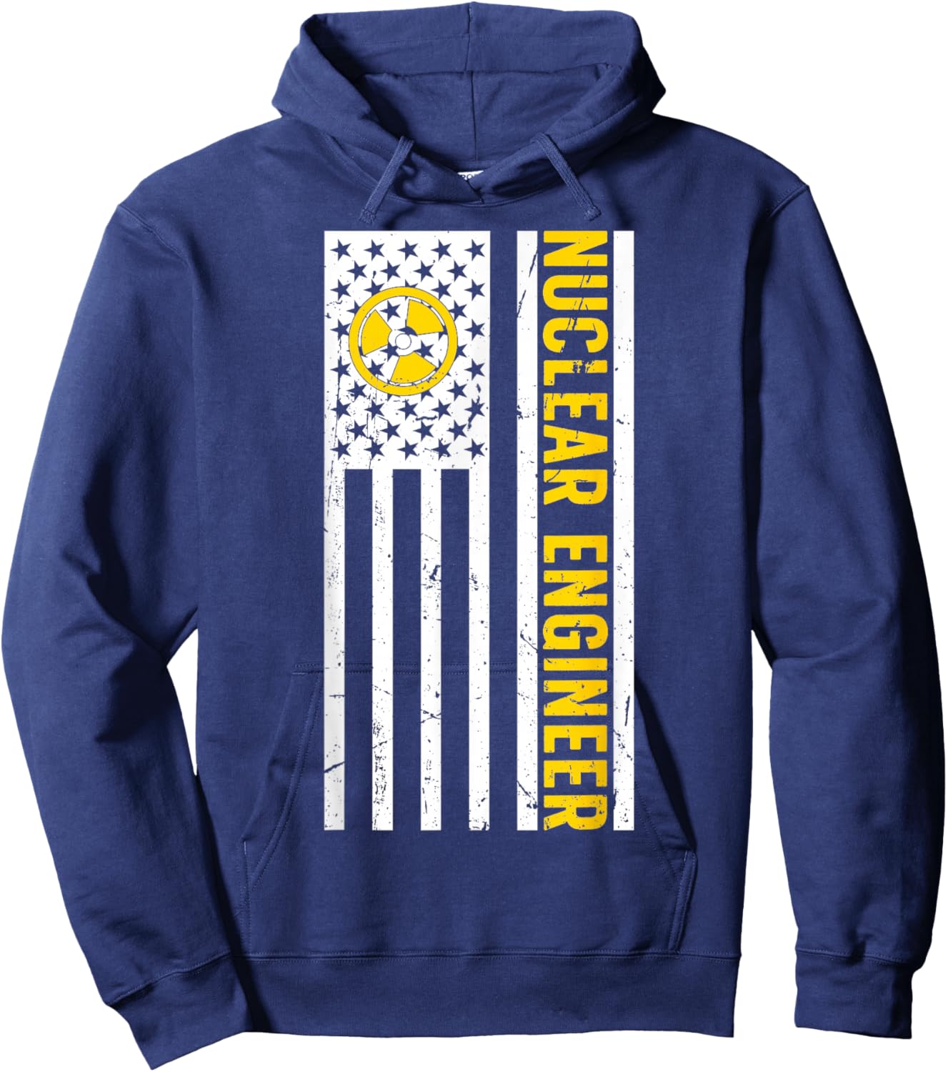Nuclear Engineer American Flag Nuclear Engineering Women Men Hoodie - Hoodie | Navy
