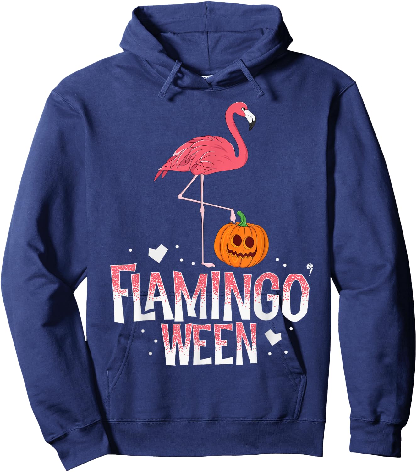 Flamingoween Halloween Flamingo Trick Treat Outfit Costume Hoodie - Hoodie | Navy