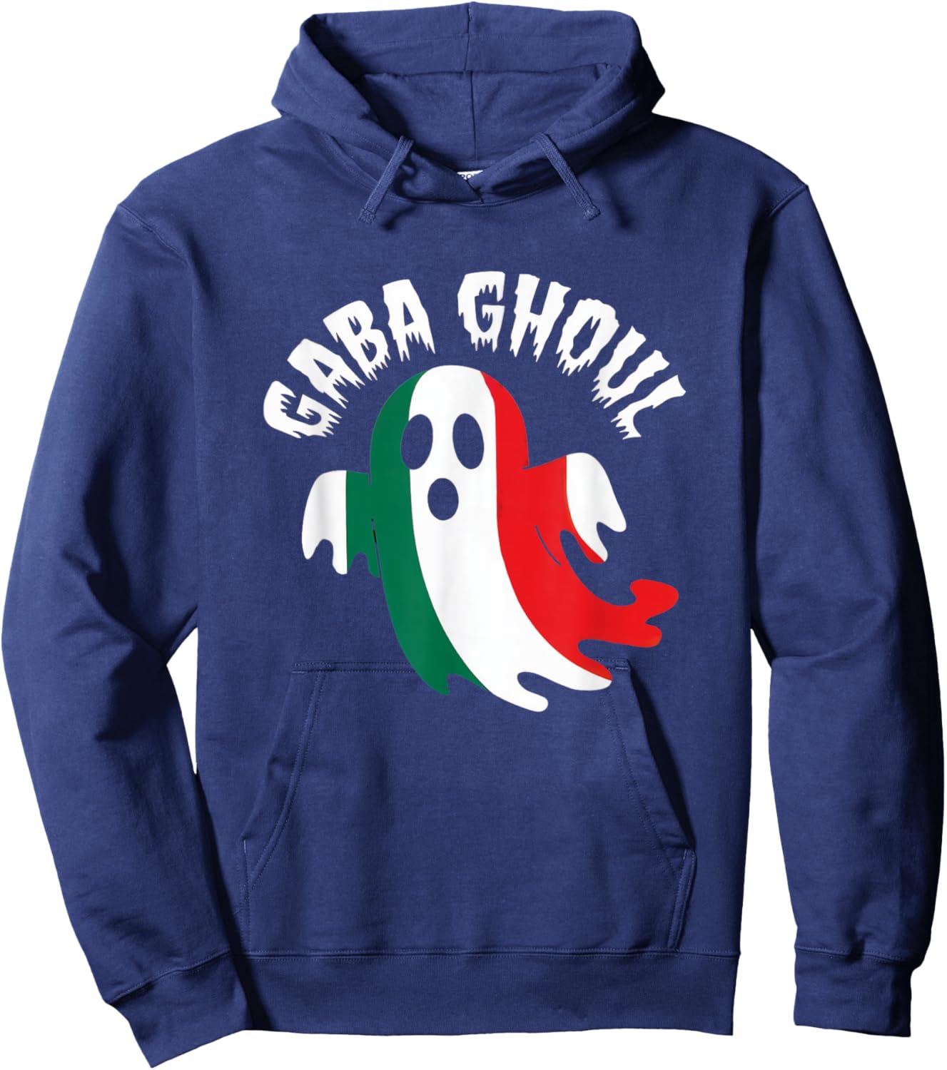 Halloween Gaba Ghoul Ghost Funny Italian Gabagool Pun Hoodie - Hoodie | Navy