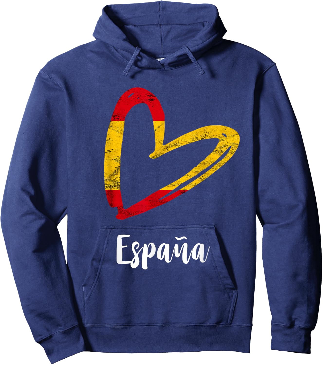 Espana Spanish Flag Heart Spanish Roots Espanol Spain Flag Hoodie - Hoodie | Navy
