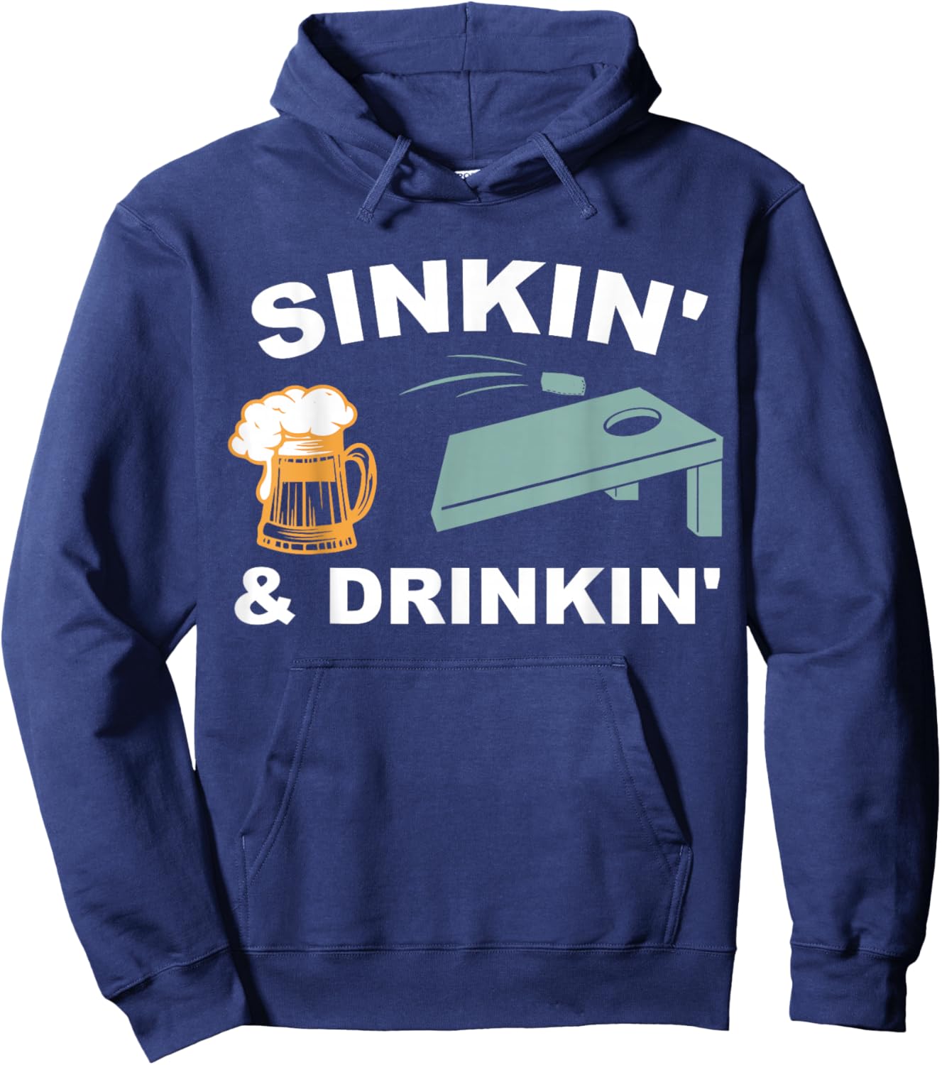 Sinkin And Drinkin Hoodie - Hoodie | Navy