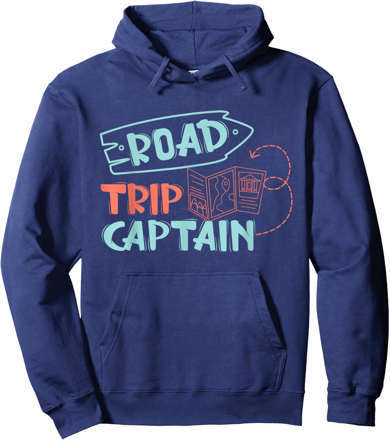 Road Trip Captain Traveler Vacation Explorer Adventure Gift Hoodie - Hoodie | Navy