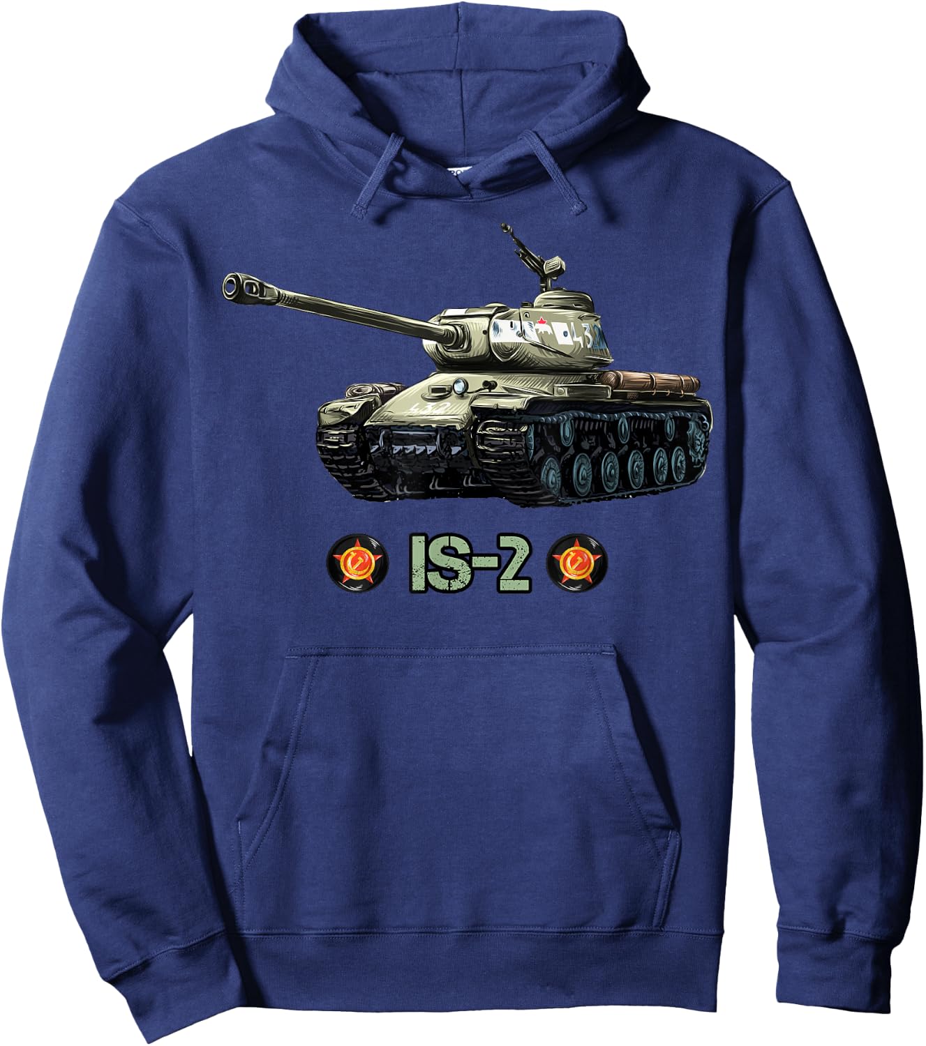 Vintage Soviet Union World War 2 IS 2 Heavy Tank gift Hoodie - Hoodie | Navy