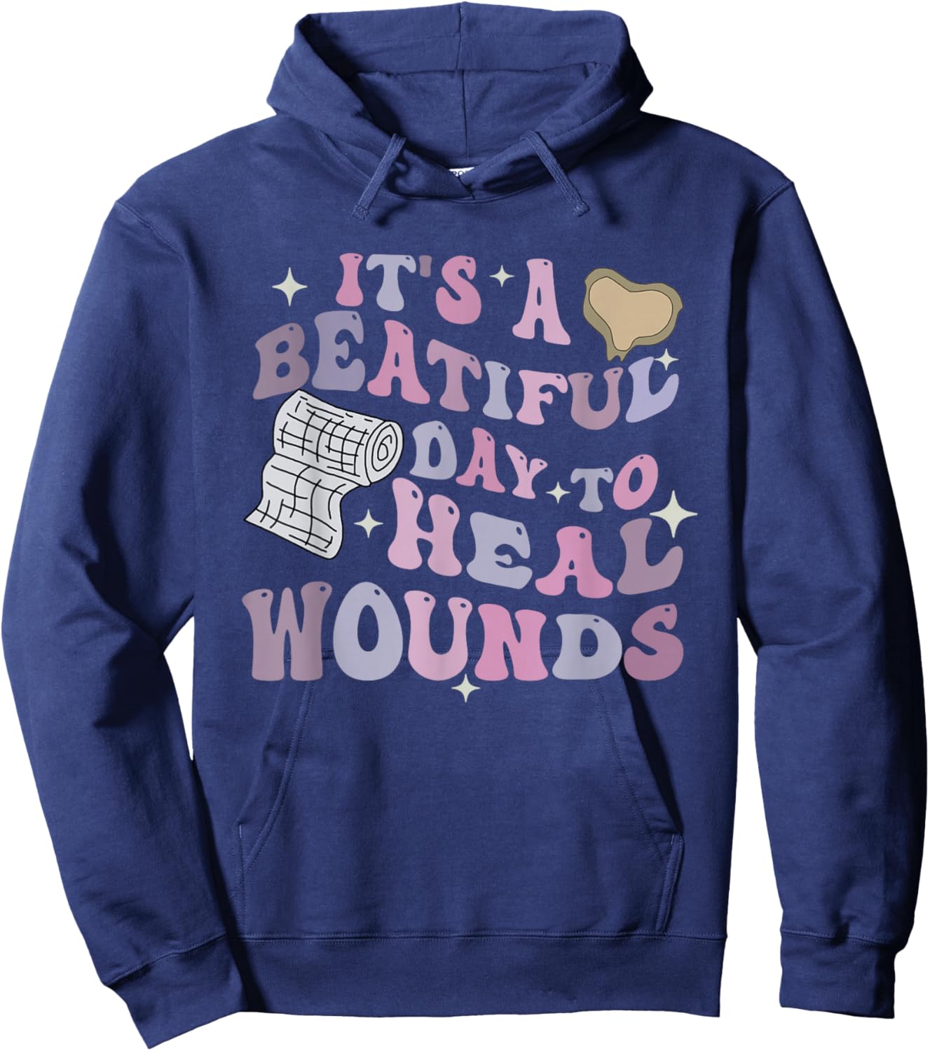 Retro Wound Care Nurse Ostomy Nurse WOC Nurse Practitioner Hoodie - Hoodie | Navy