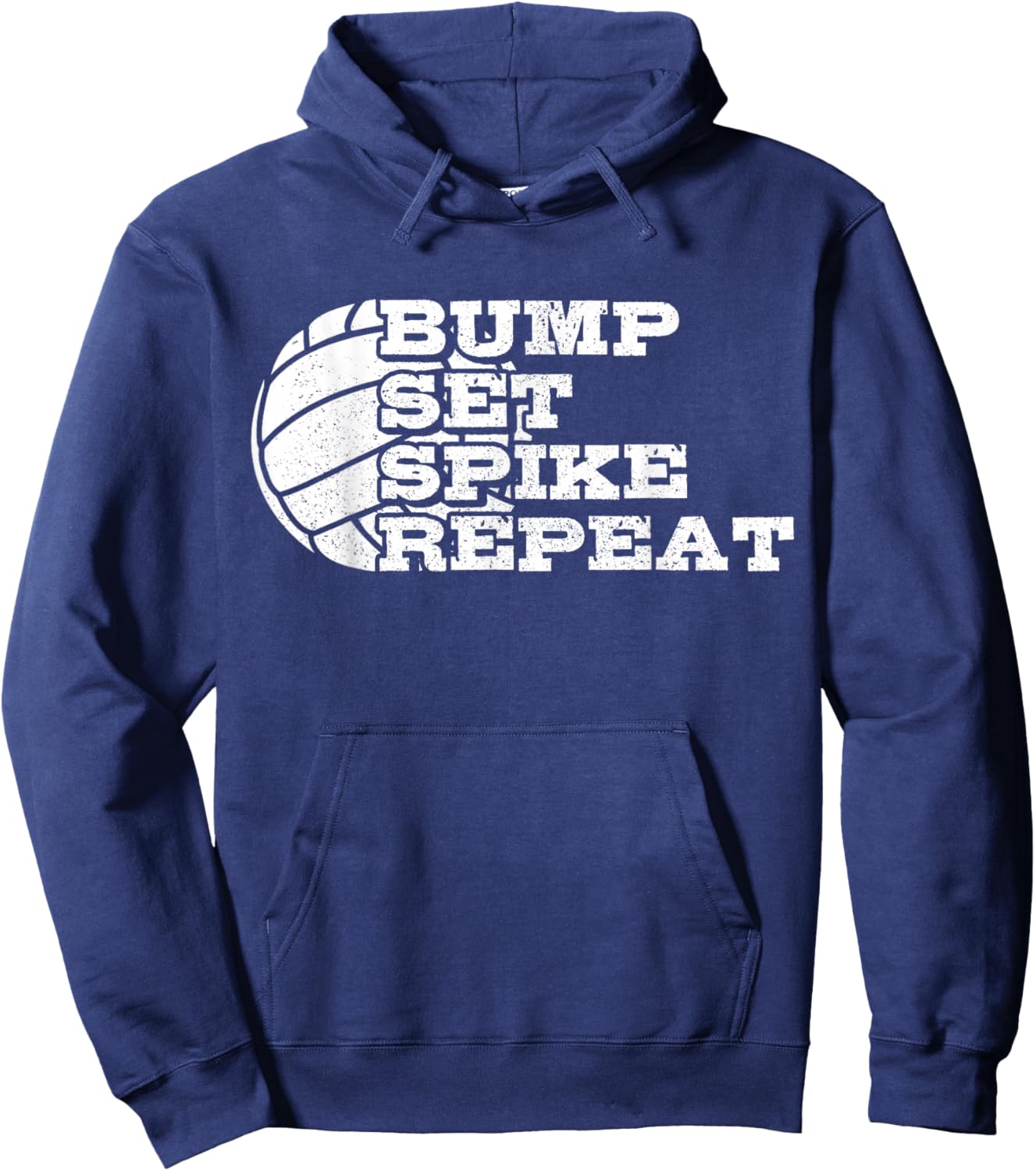 Volleyball Bump Set Spike Repeat Beach Volleyball Gift Hoodie - Hoodie | Navy