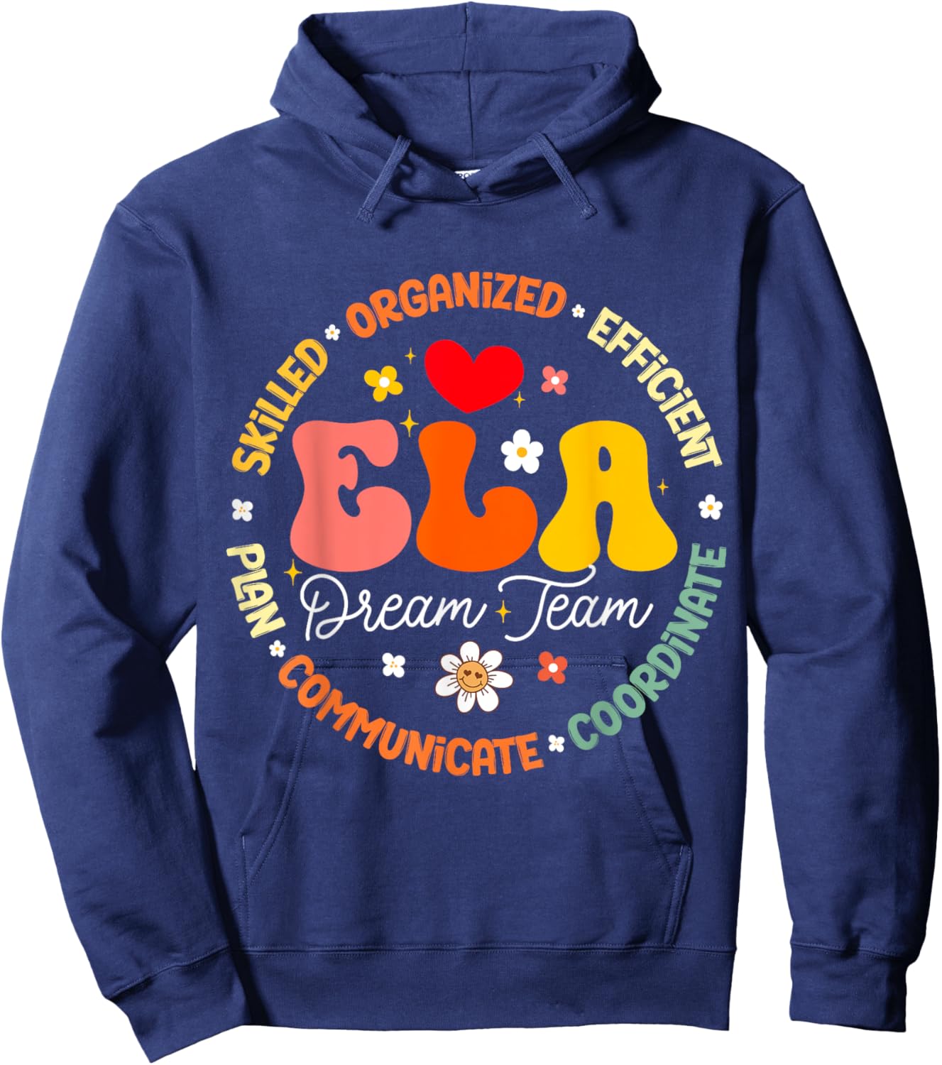 ELA Dream Team Specialist Teacher English Language Arts Women Kids Hoodie - Hoodie | Navy