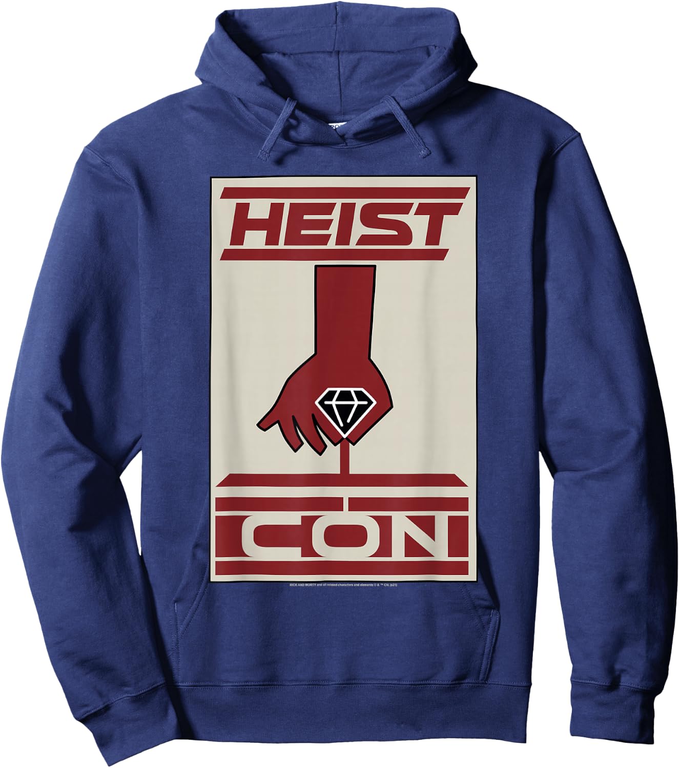 Rick and Morty Heist Con Logo Hoodie - Hoodie | Navy