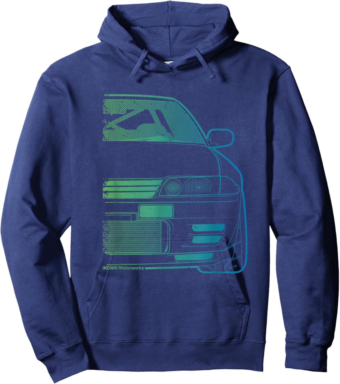 Classic Racing R32 Turbo Green Gradient Hoodie - Hoodie | Navy